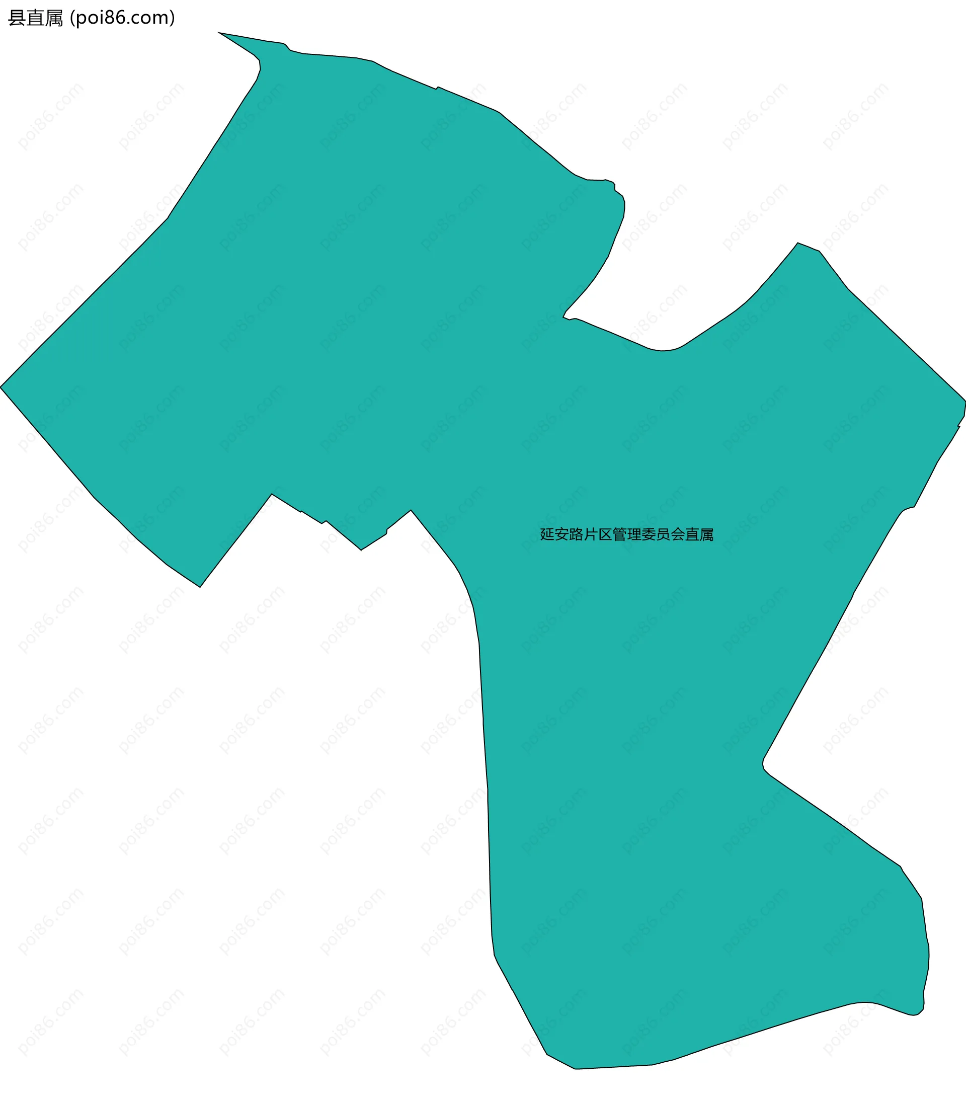 县直属边界地图(五级行政区划)