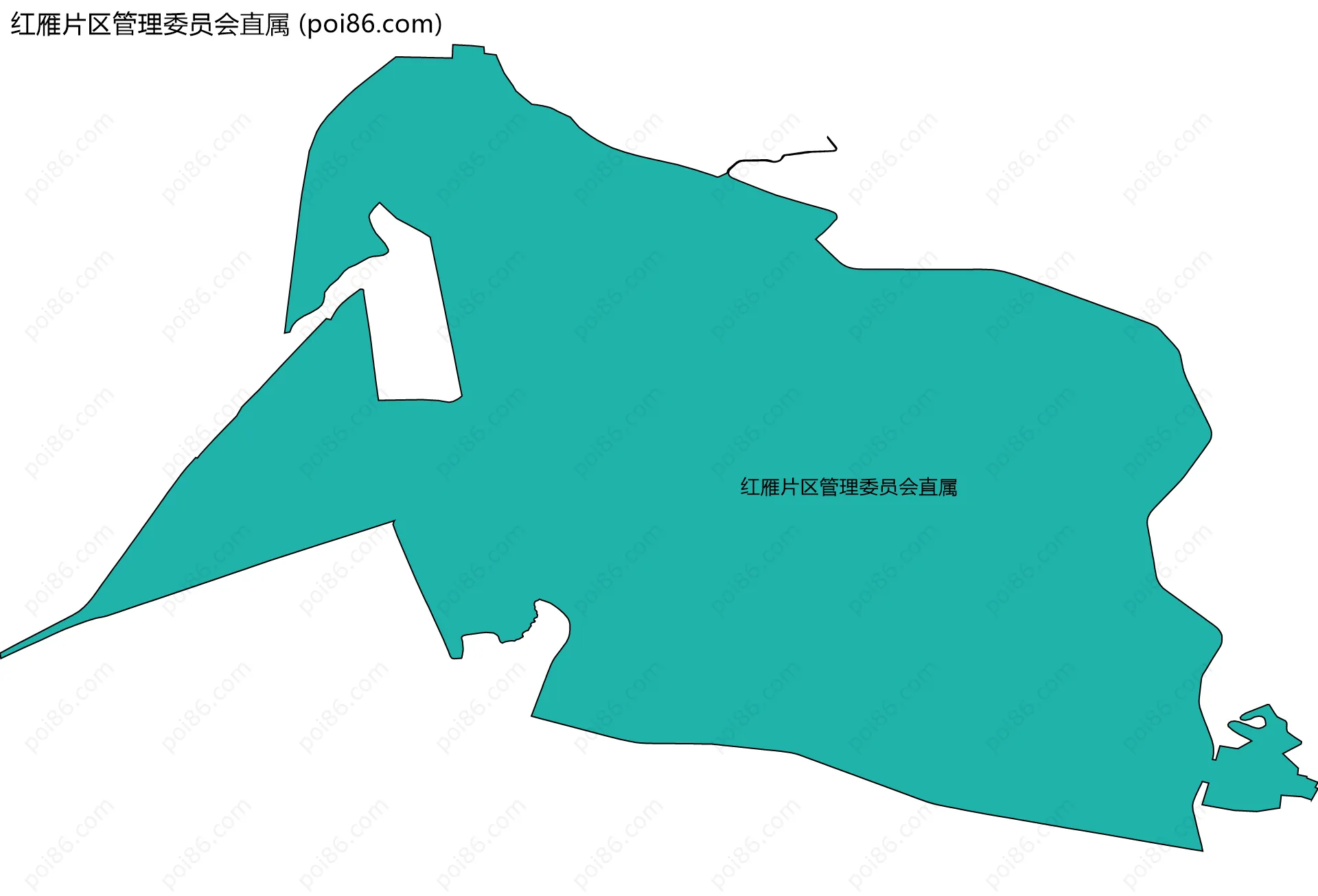 红雁片区管理委员会直属边界地图