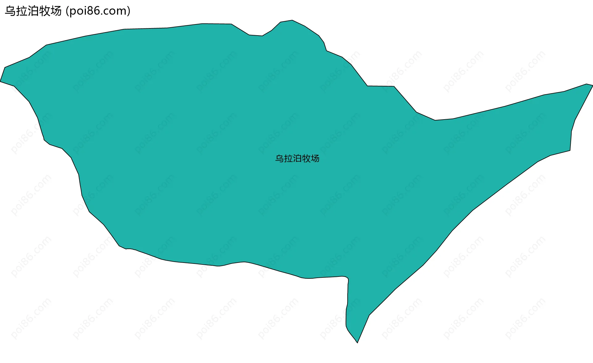 乌拉泊牧场边界地图