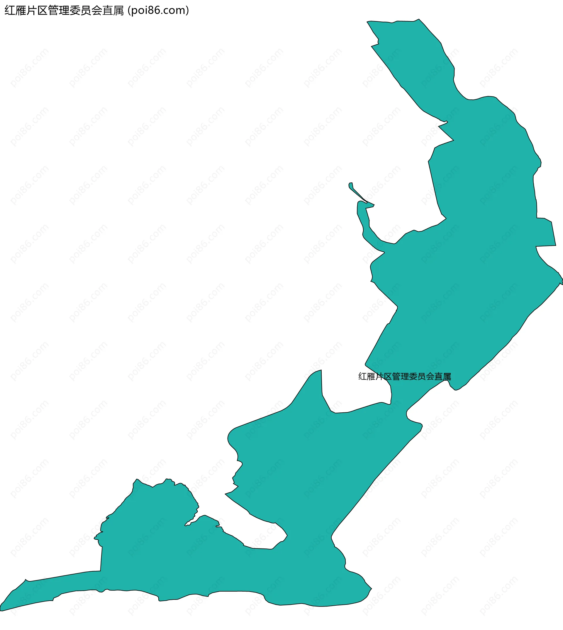 红雁片区管理委员会直属边界地图