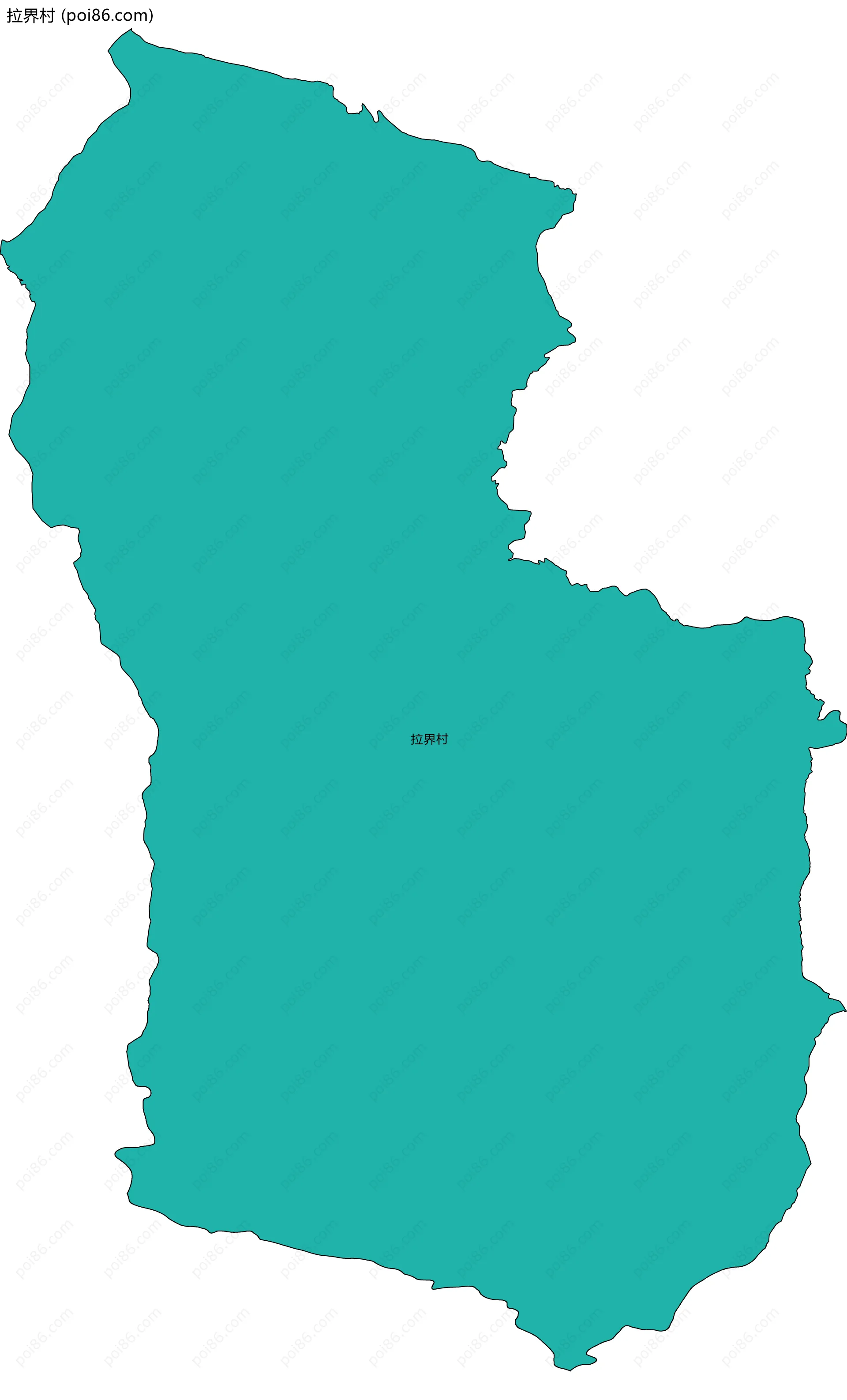 拉界村边界地图