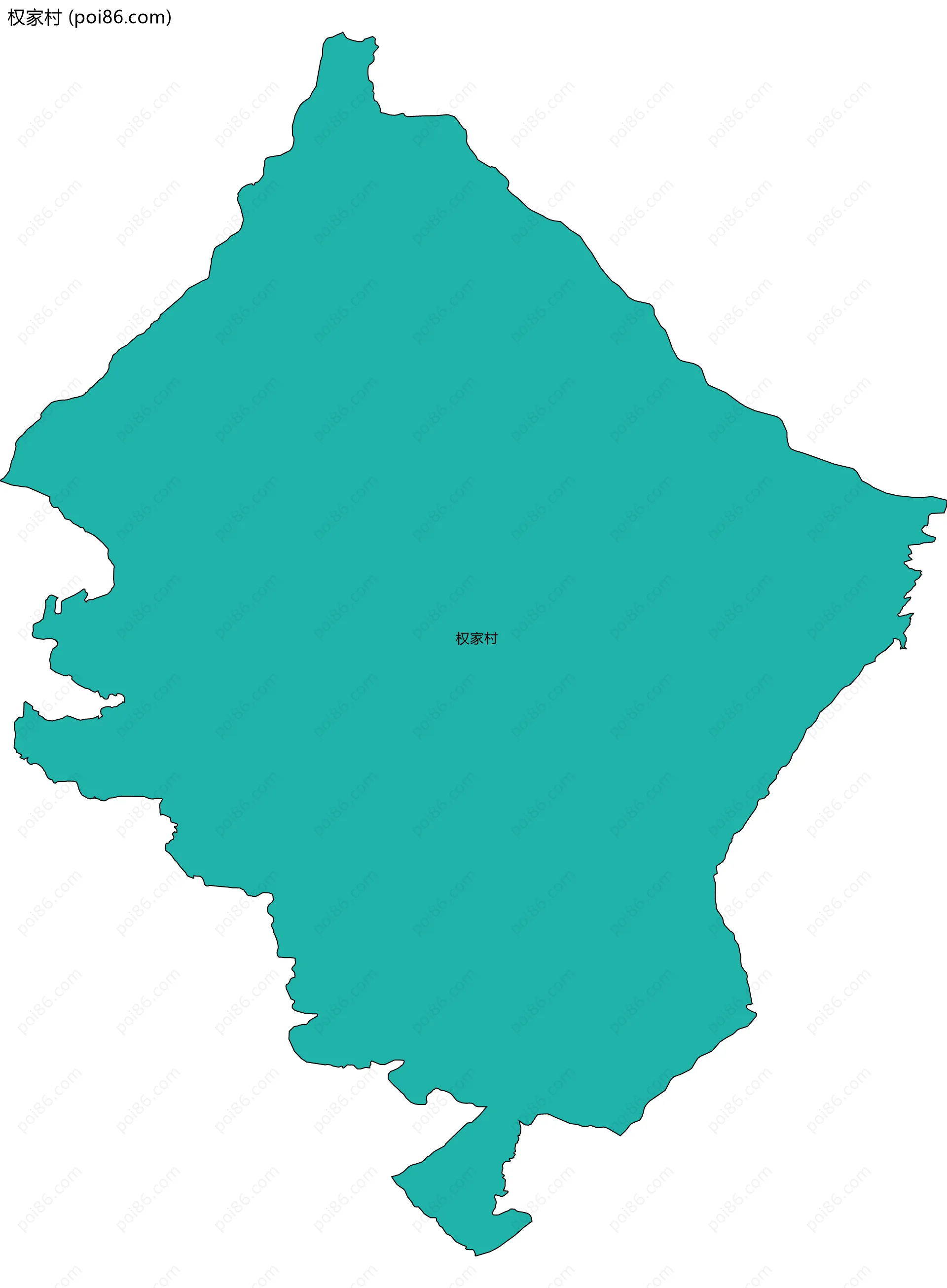 权家村边界地图