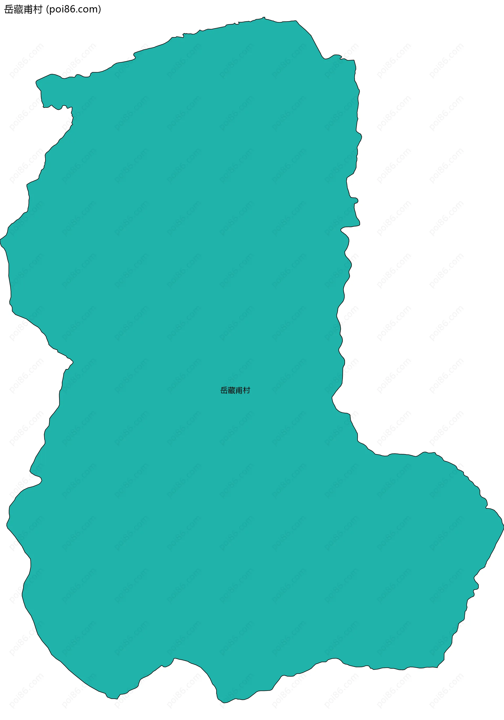 岳藏甫村边界地图