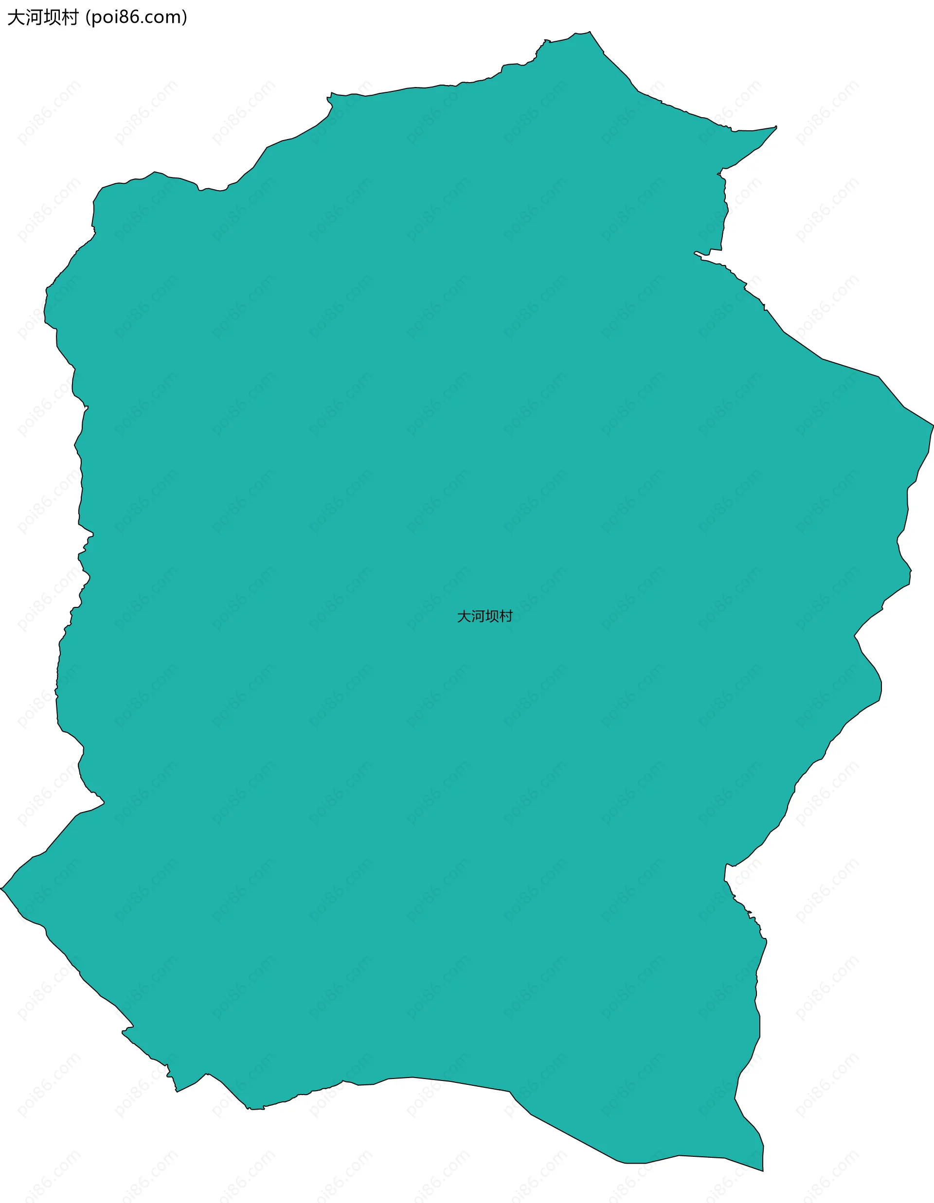 大河坝村边界地图