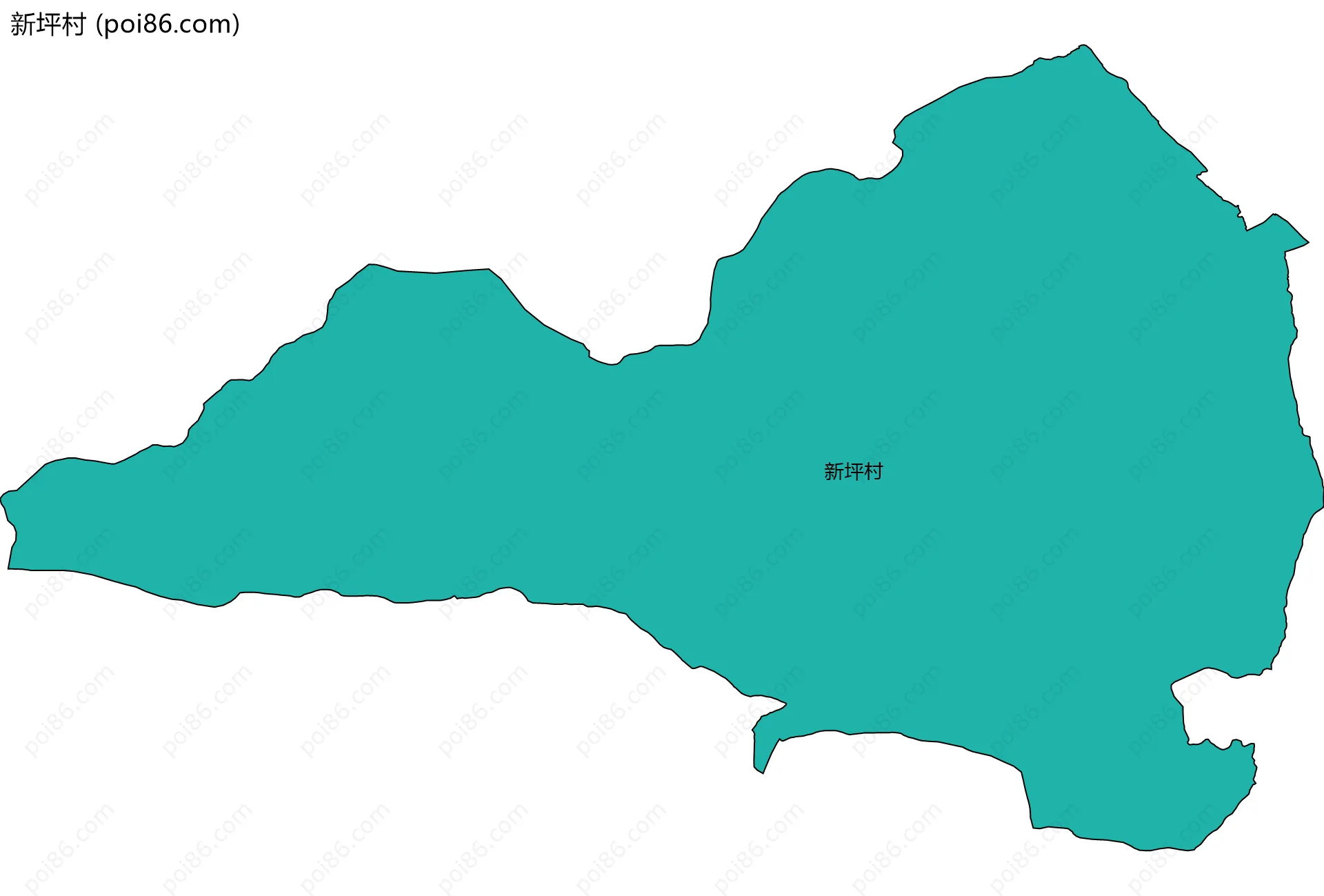 新坪村边界地图
