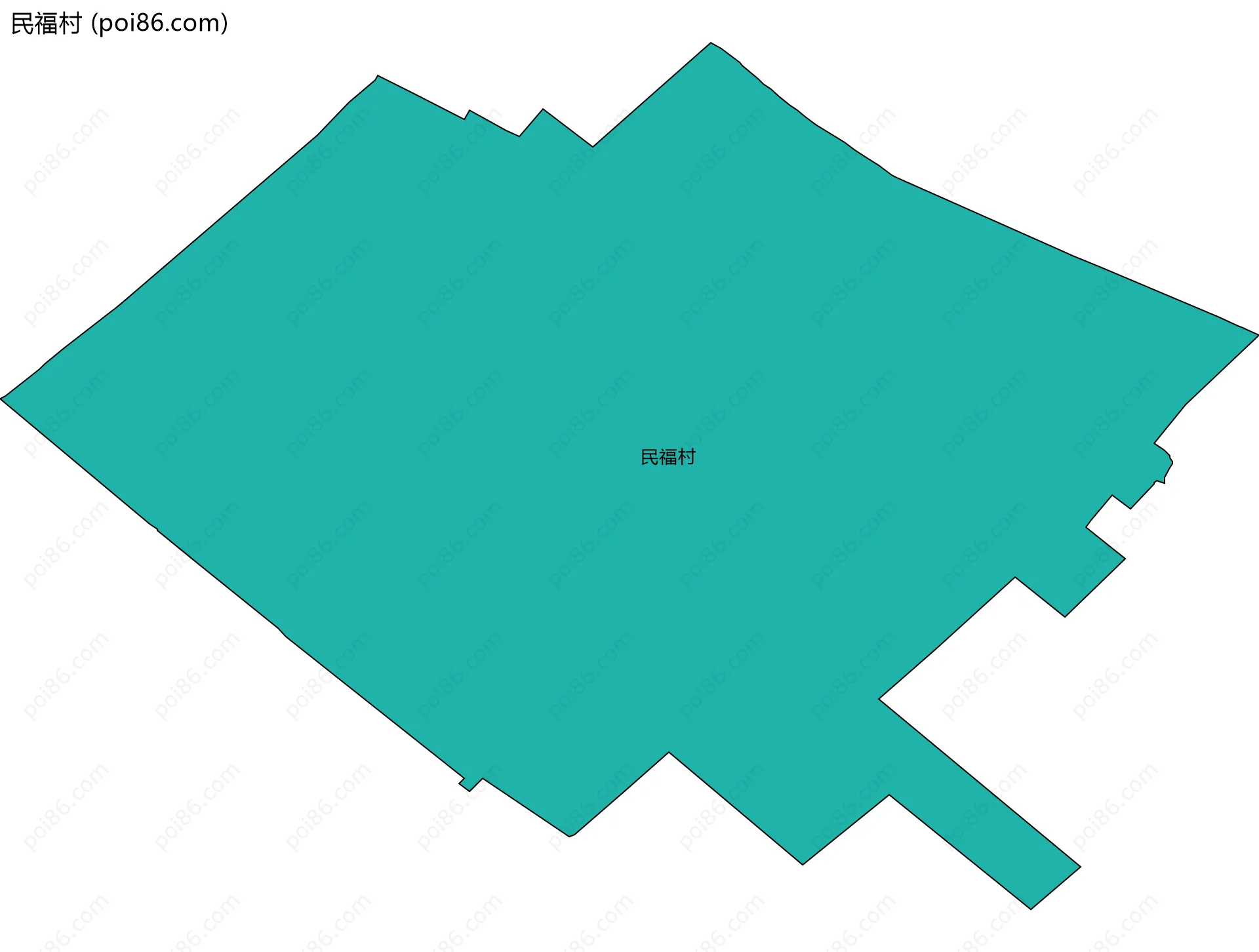 民福村边界地图