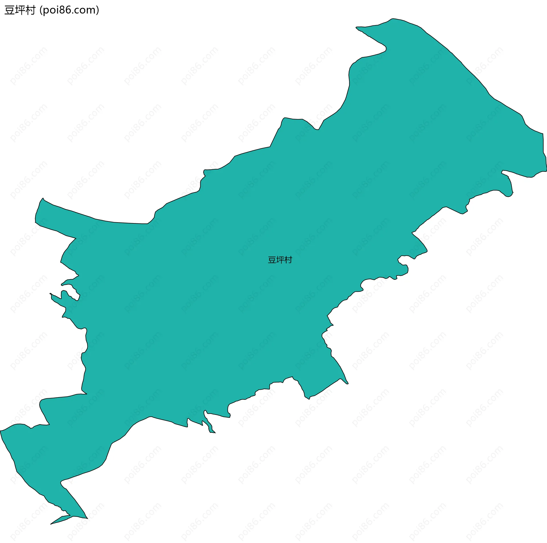 豆坪村边界地图