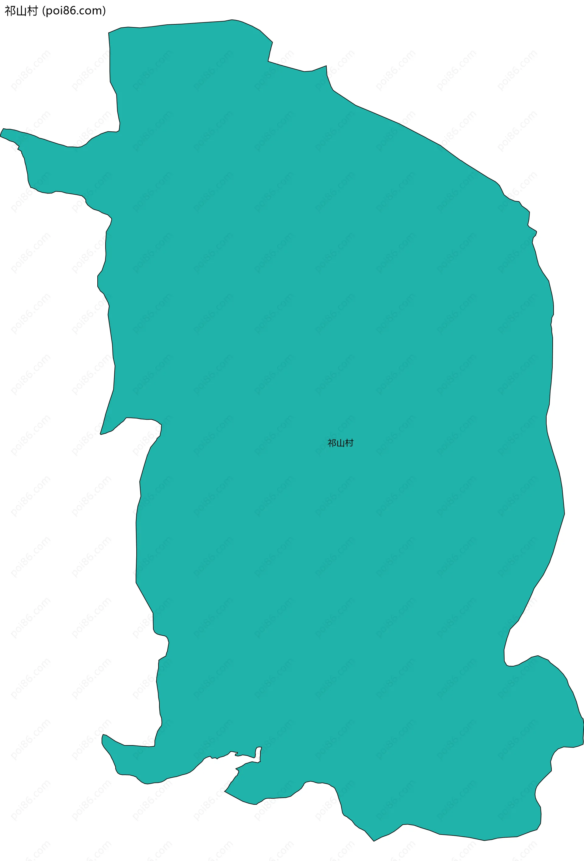 祁山村边界地图