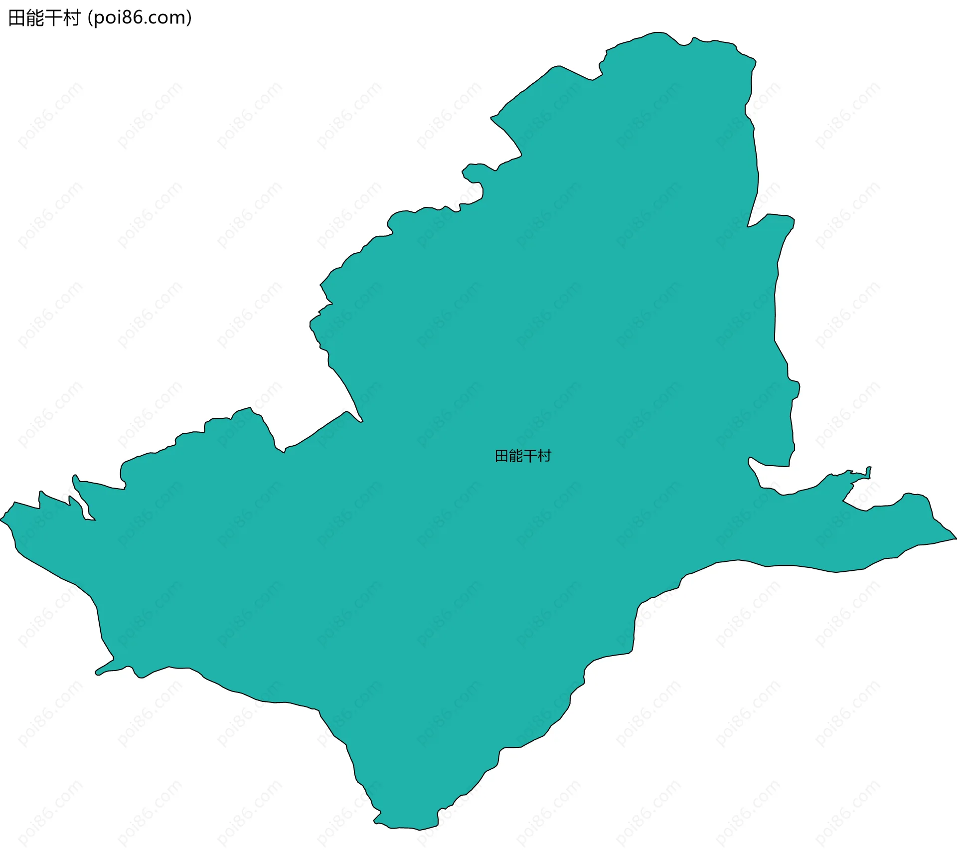 田能干村边界地图