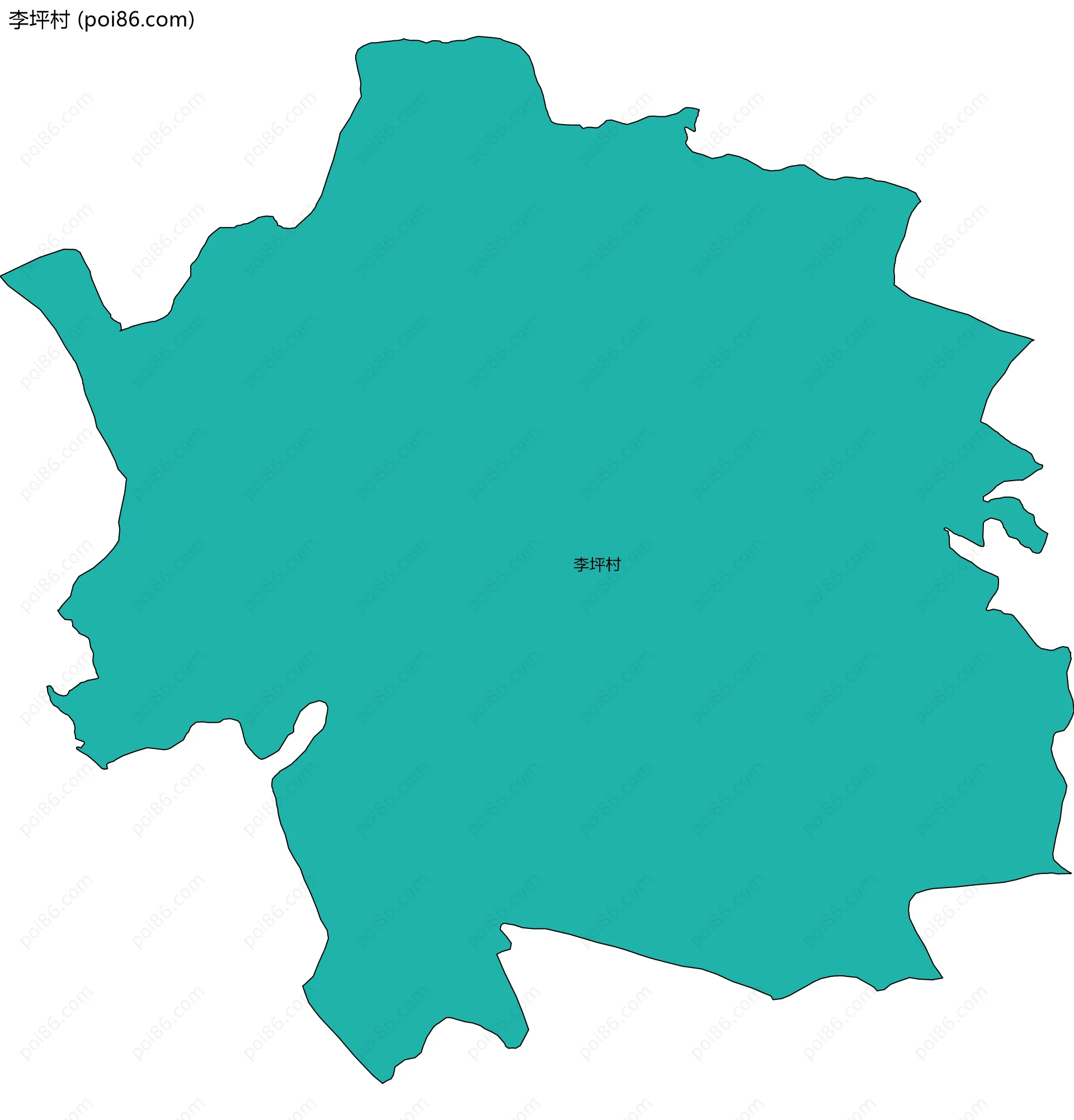 李坪村边界地图