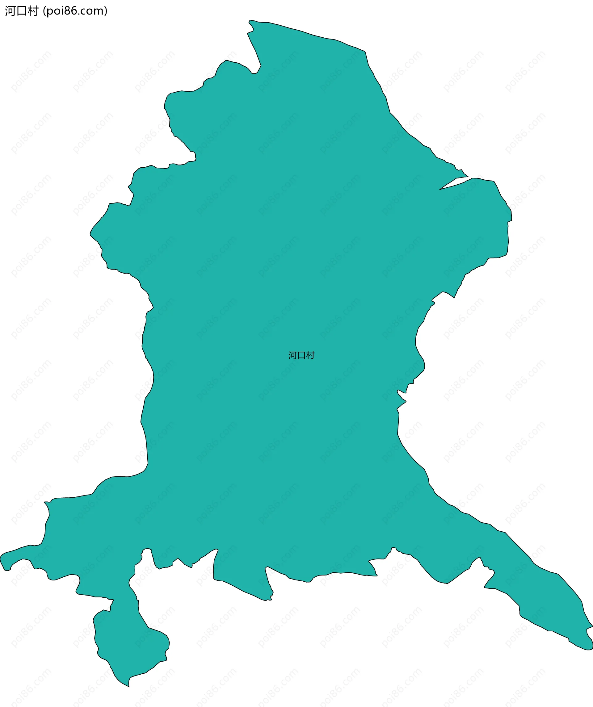 河口村边界地图