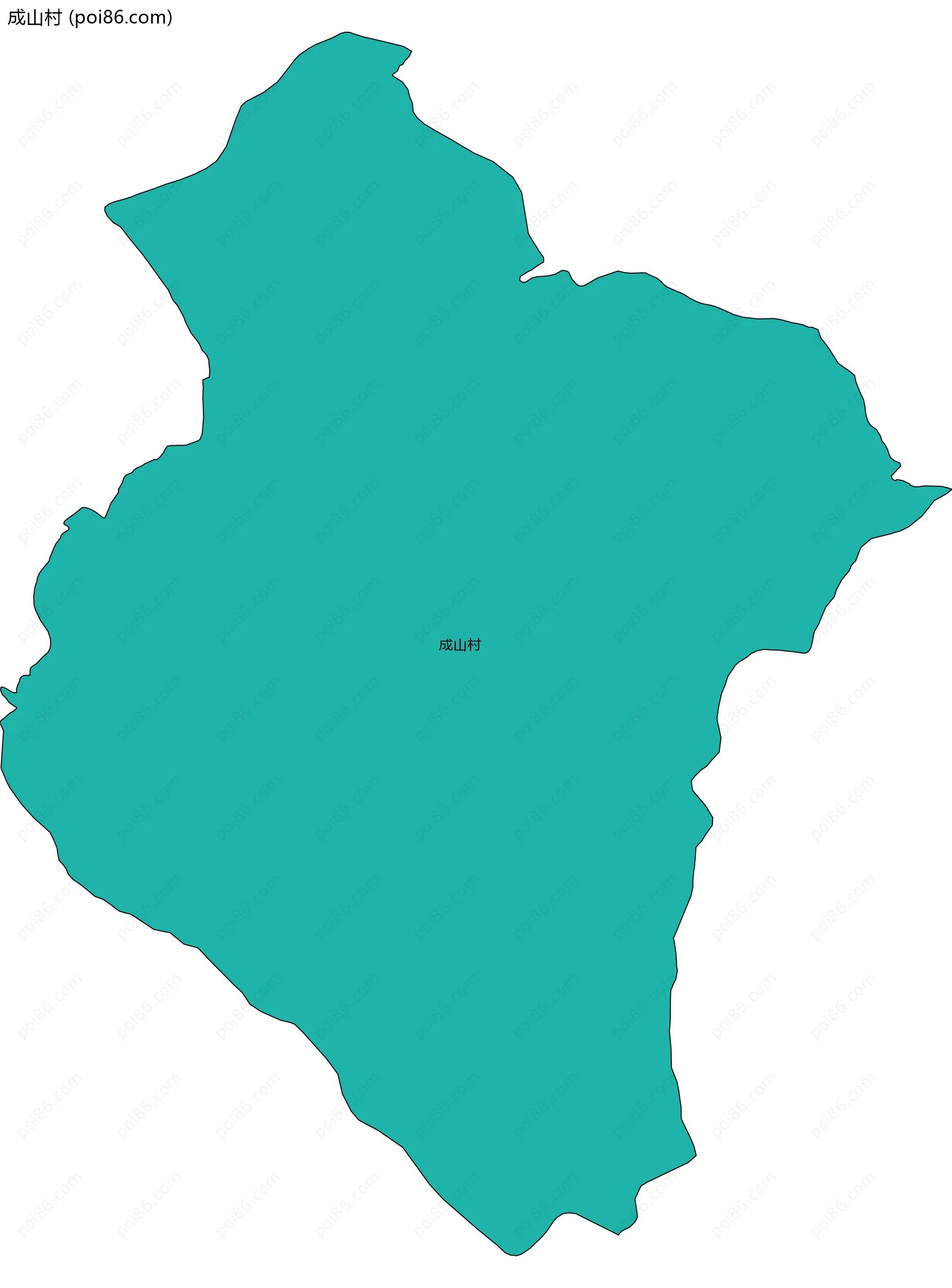 成山村边界地图