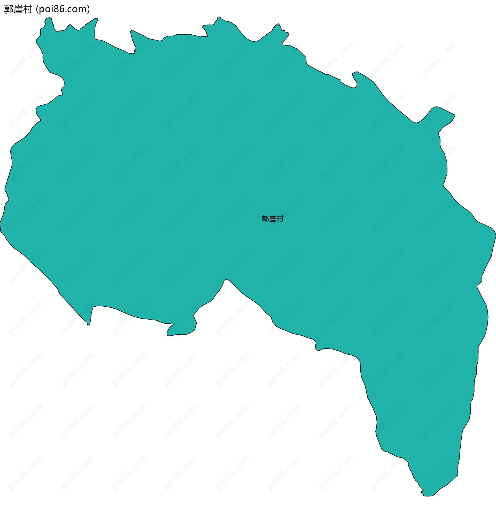 郭崖村边界地图