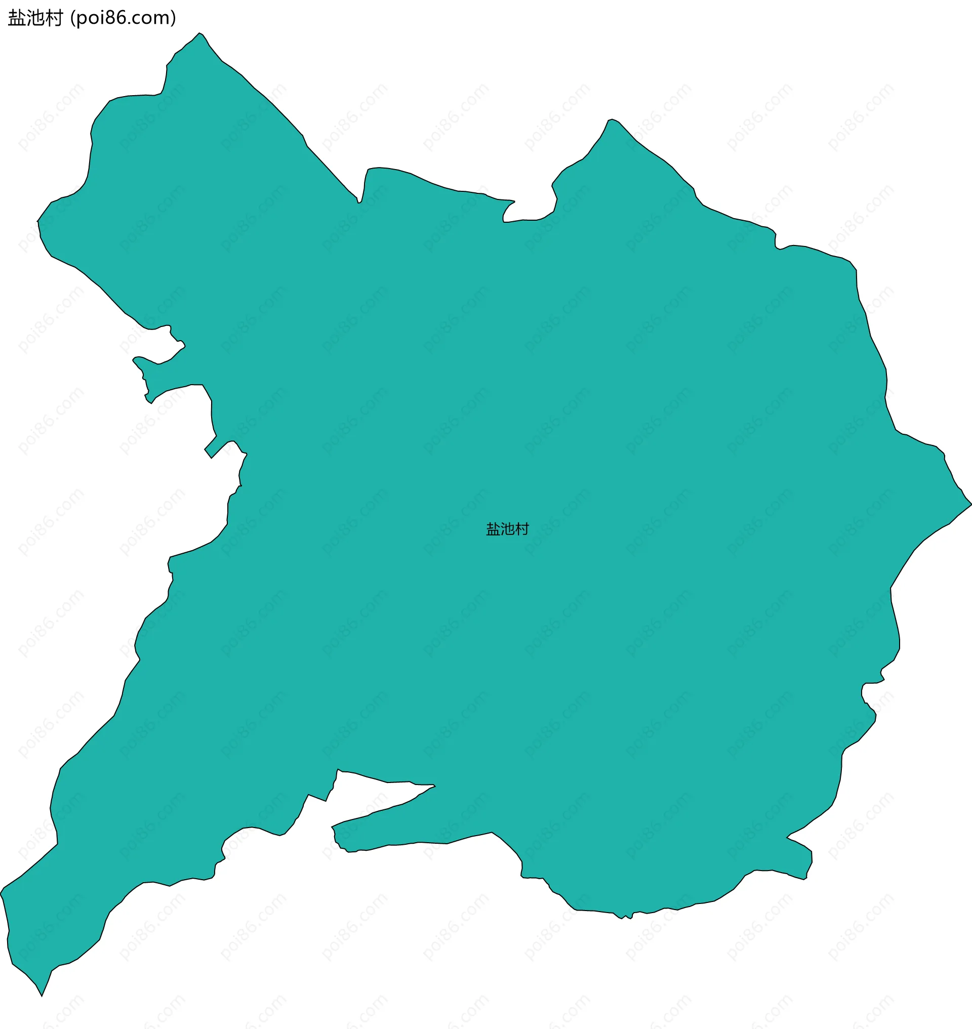 盐池村边界地图