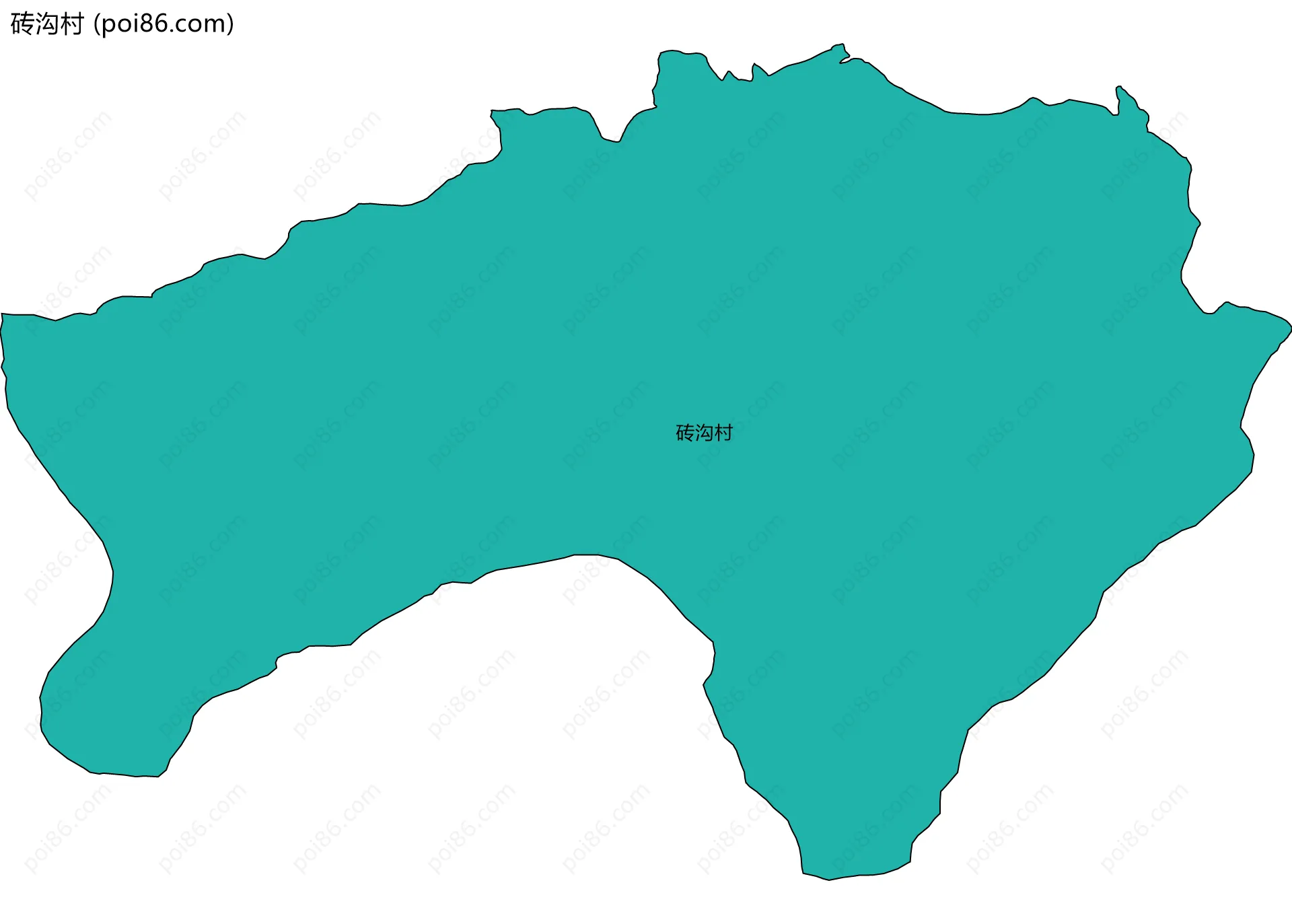 砖沟村边界地图