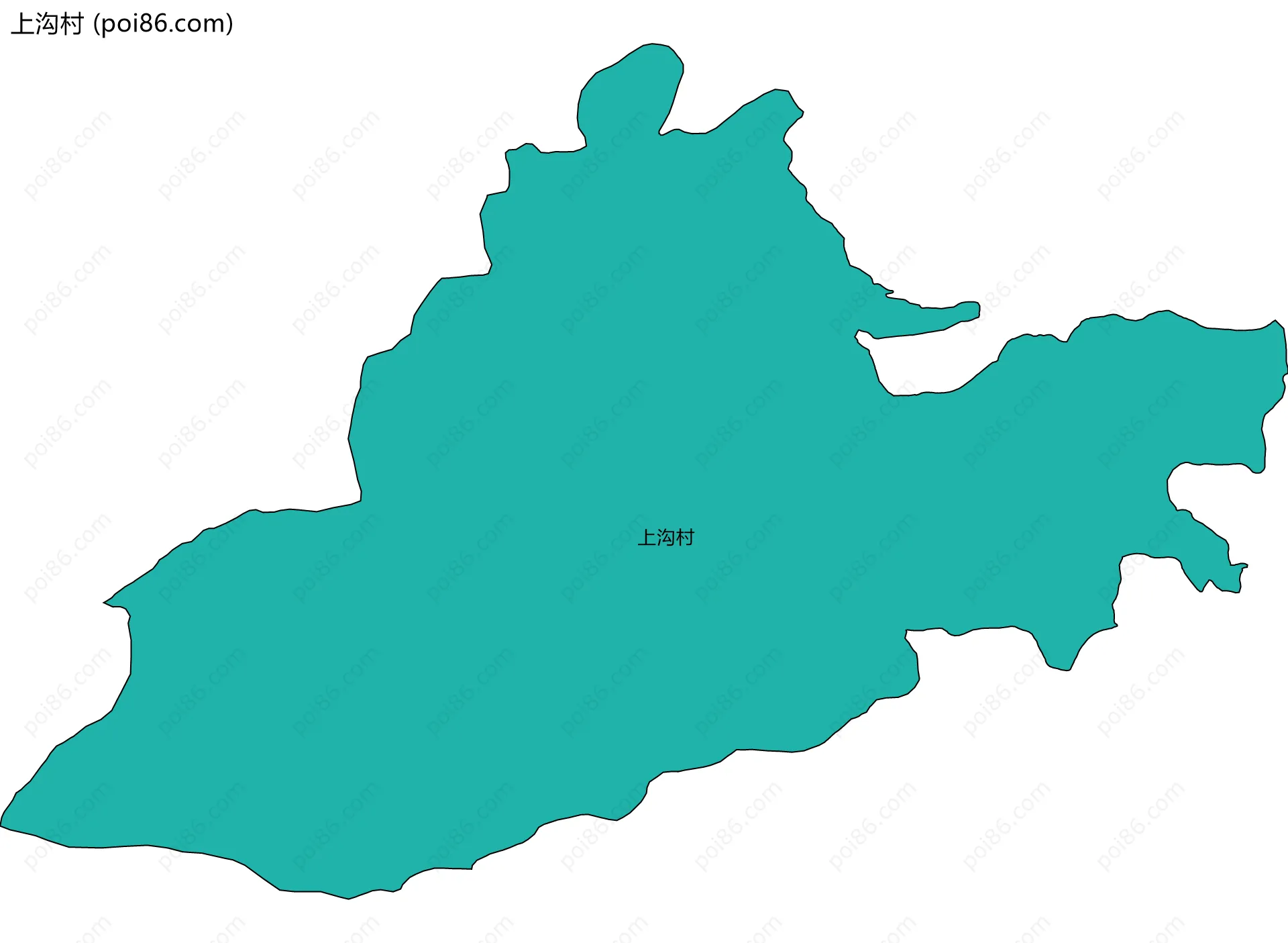 上沟村边界地图