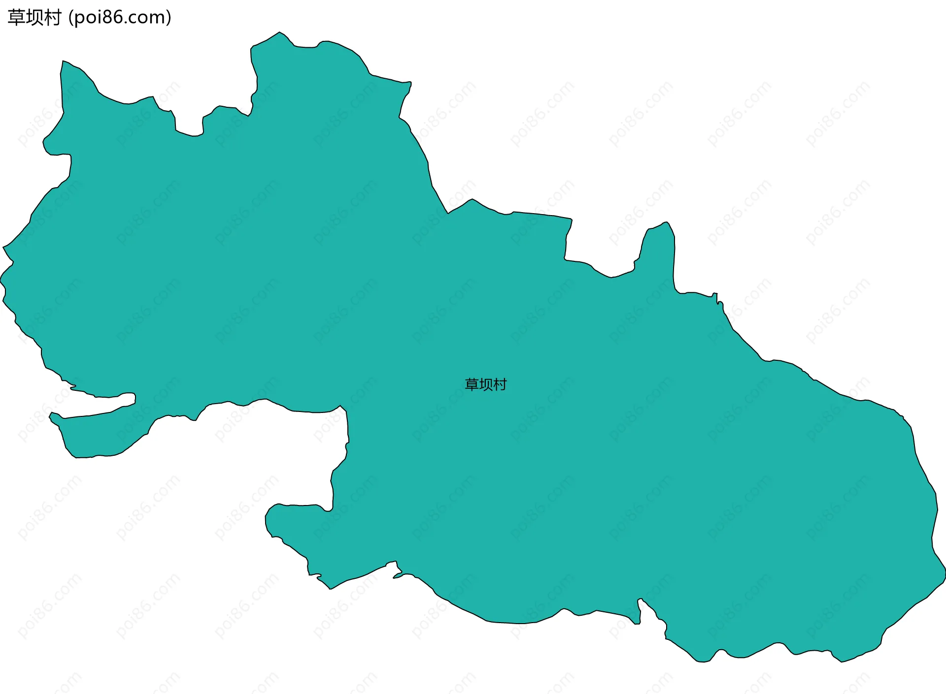 草坝村边界地图