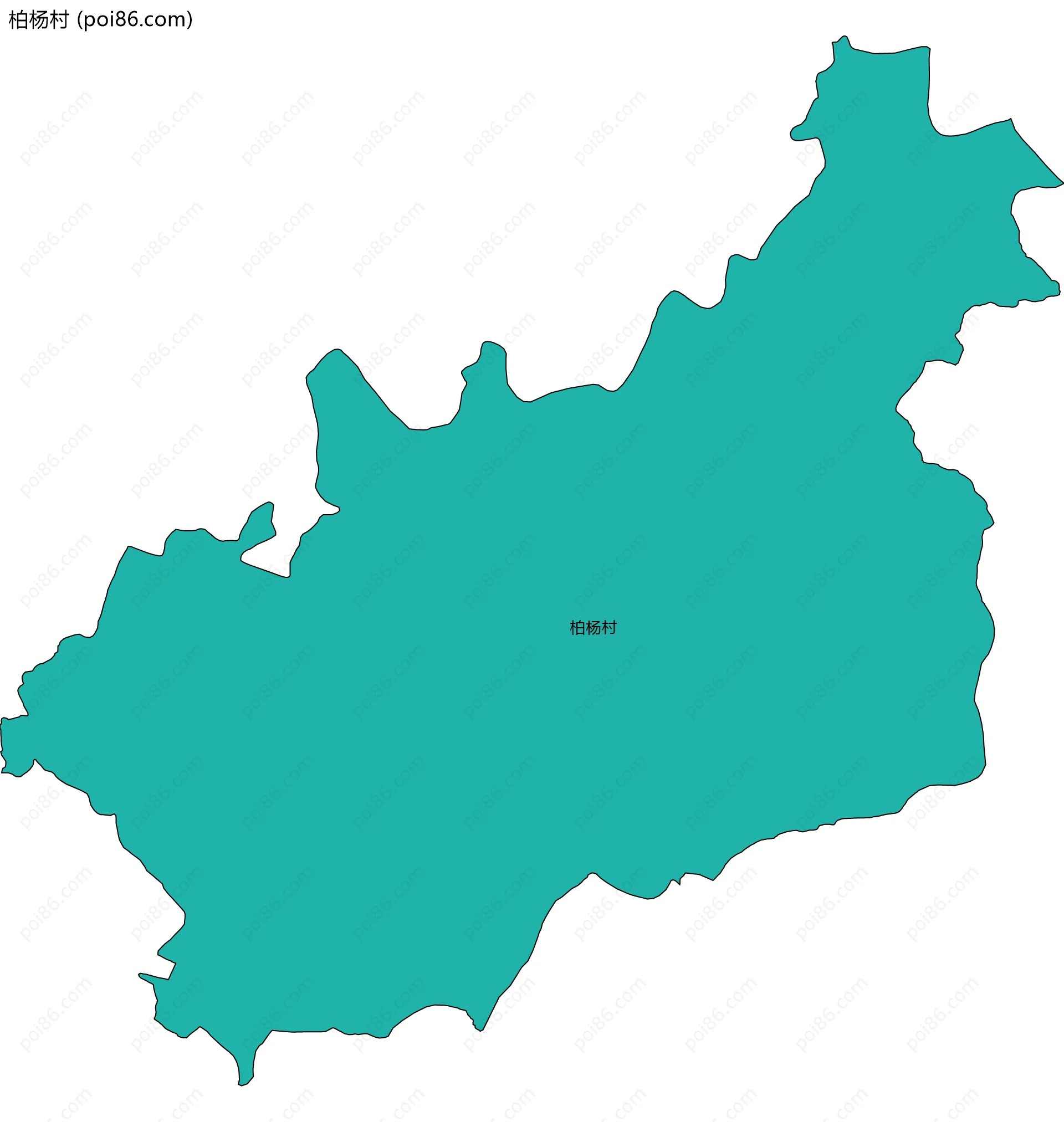 柏杨村边界地图