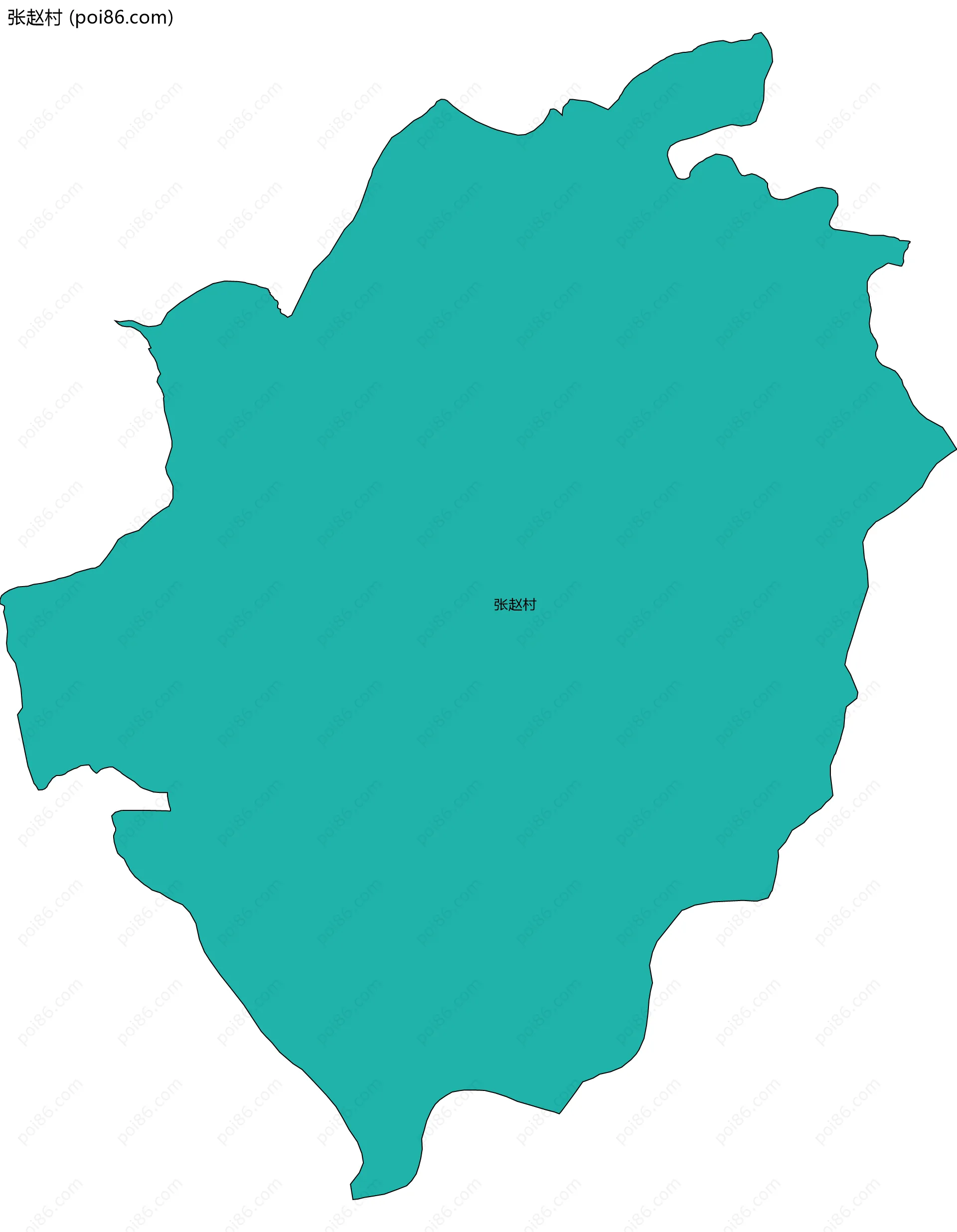 张赵村边界地图