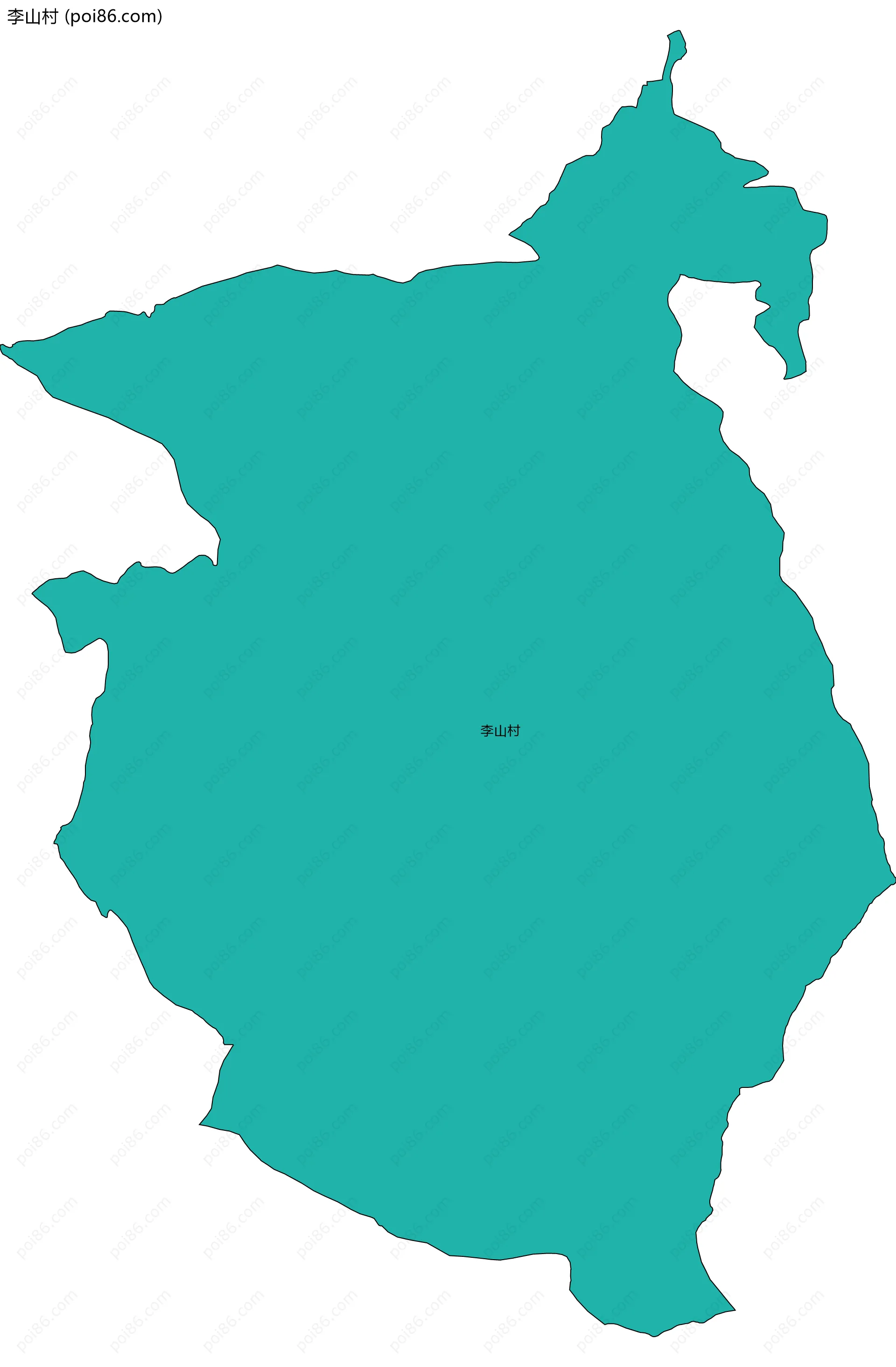 李山村边界地图