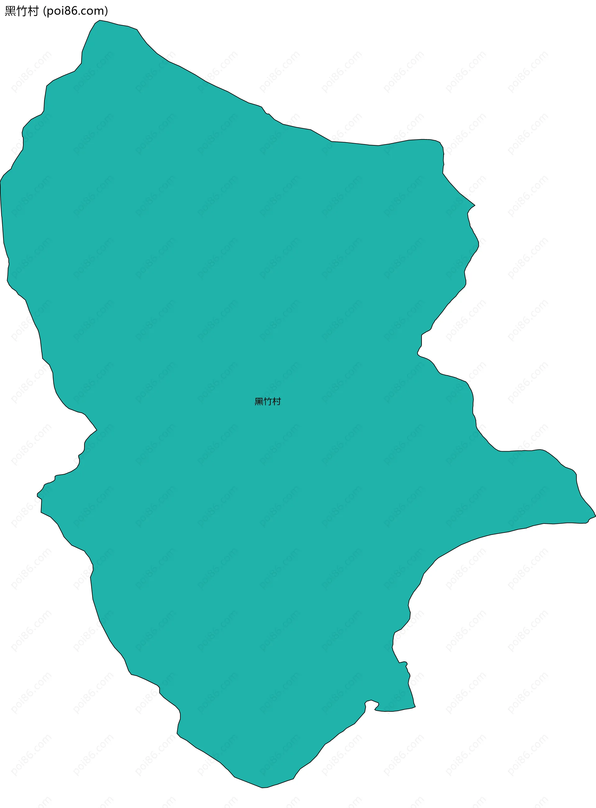 黑竹村边界地图