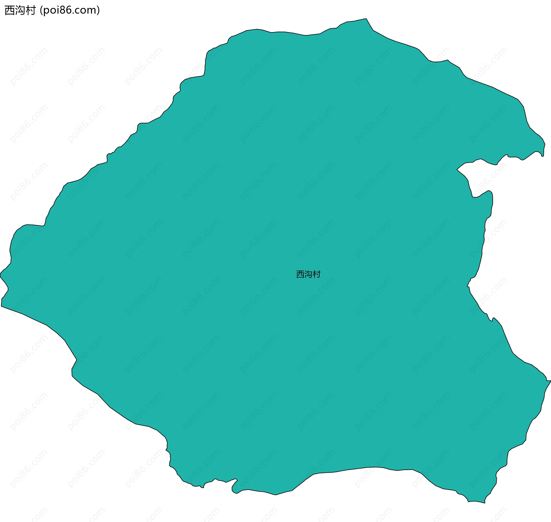 西沟村边界地图