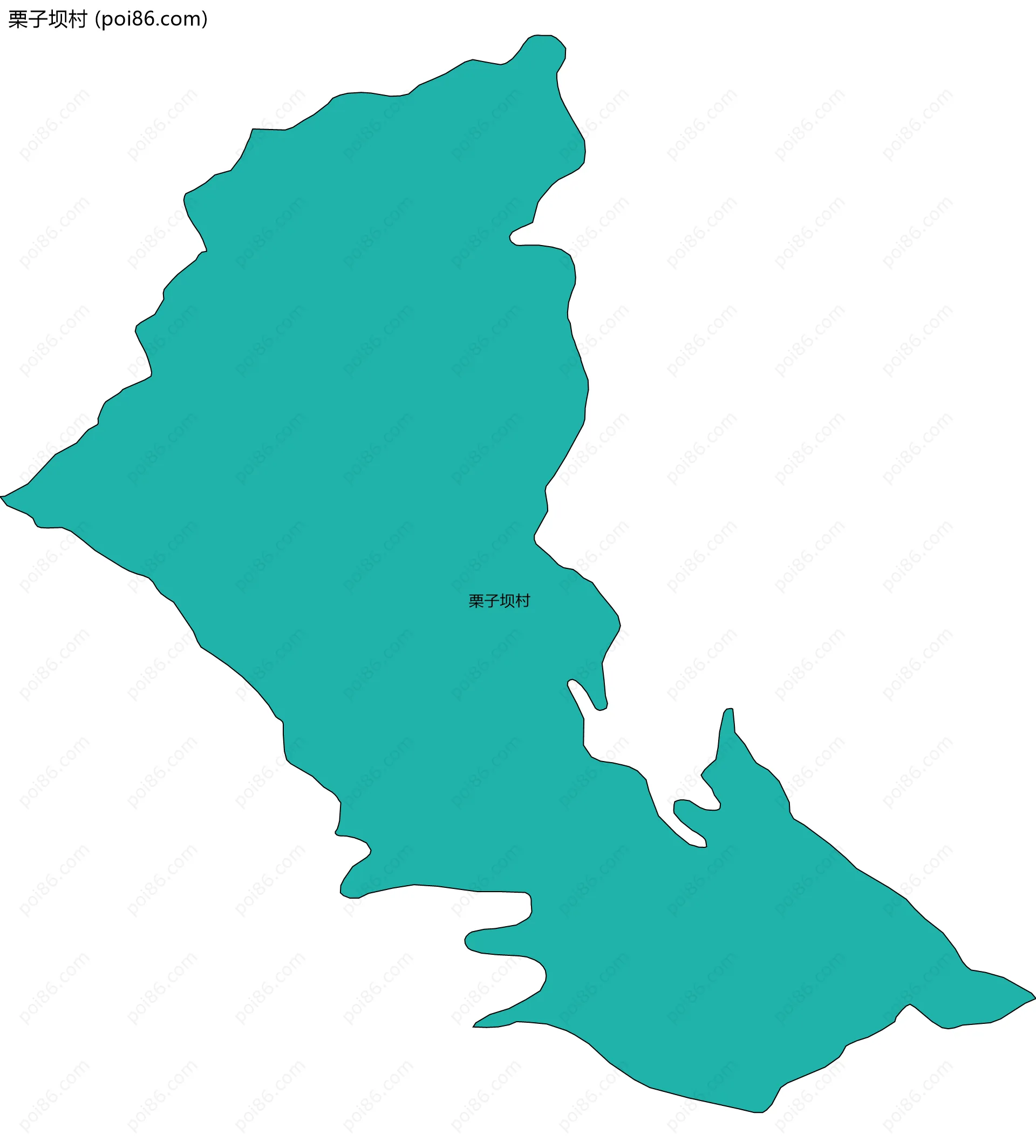 栗子坝村边界地图