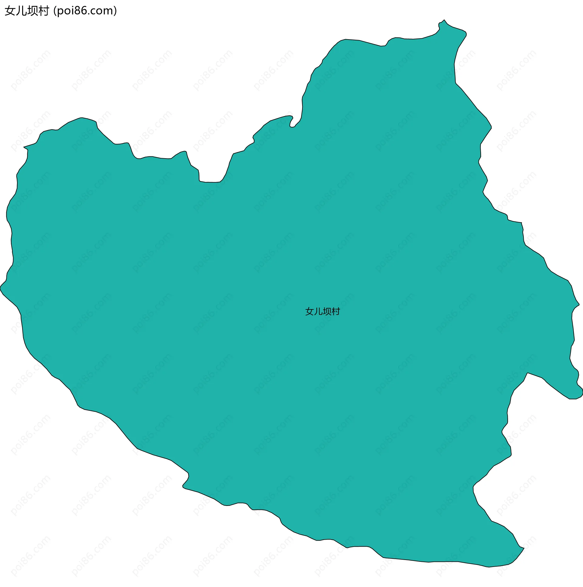 女儿坝村边界地图