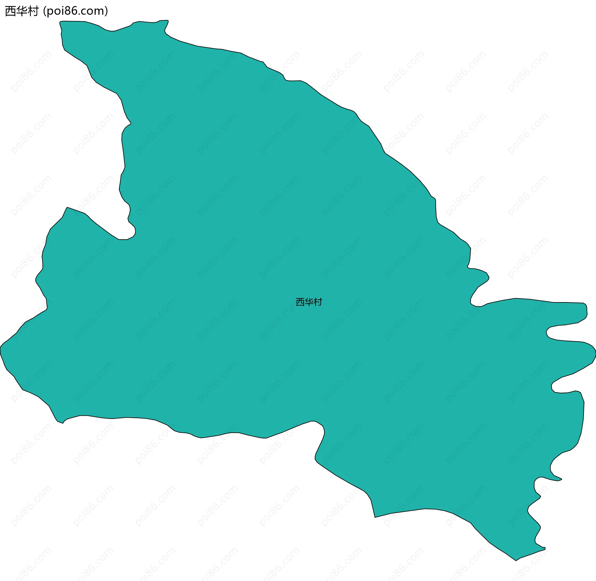 西华村边界地图