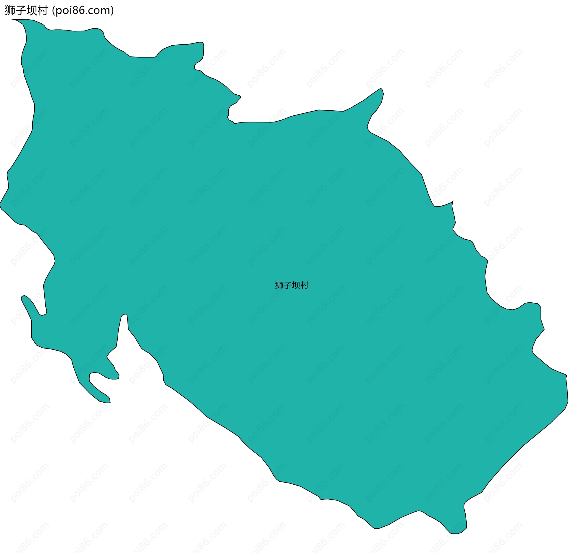 狮子坝村边界地图