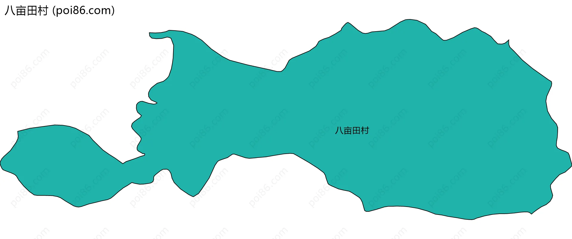 八亩田村边界地图