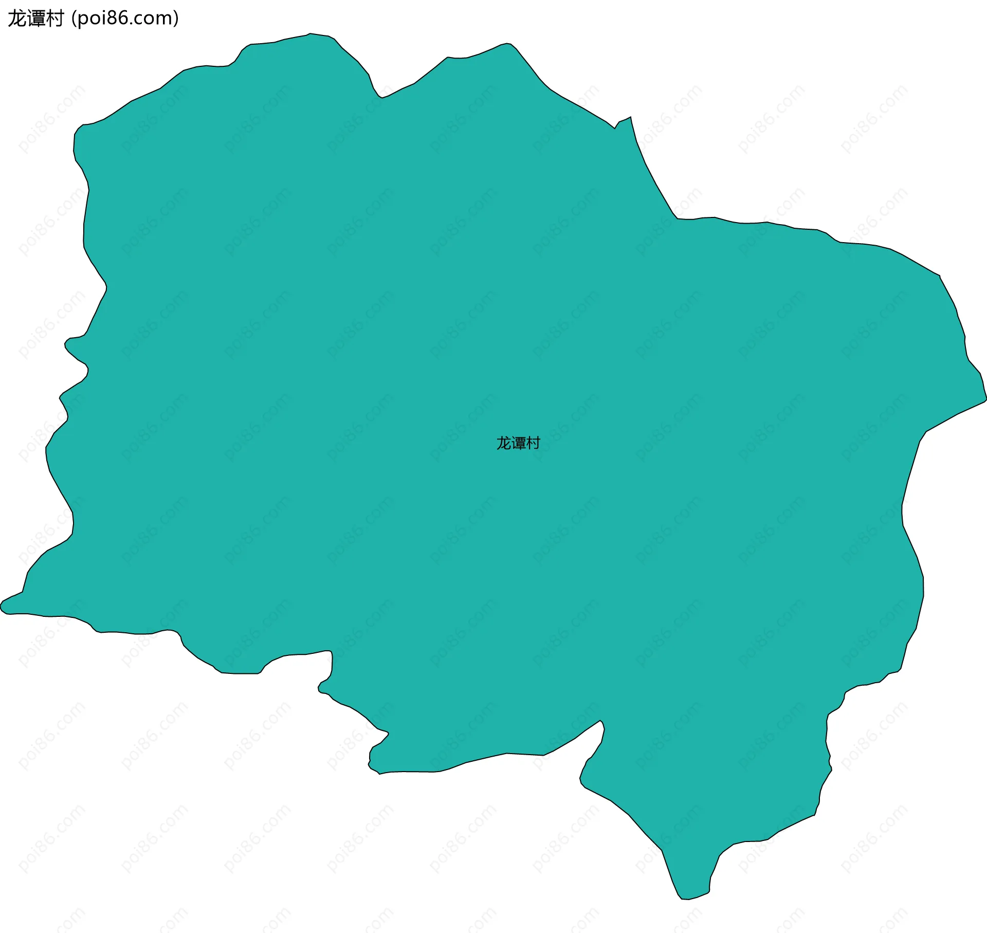 龙谭村边界地图