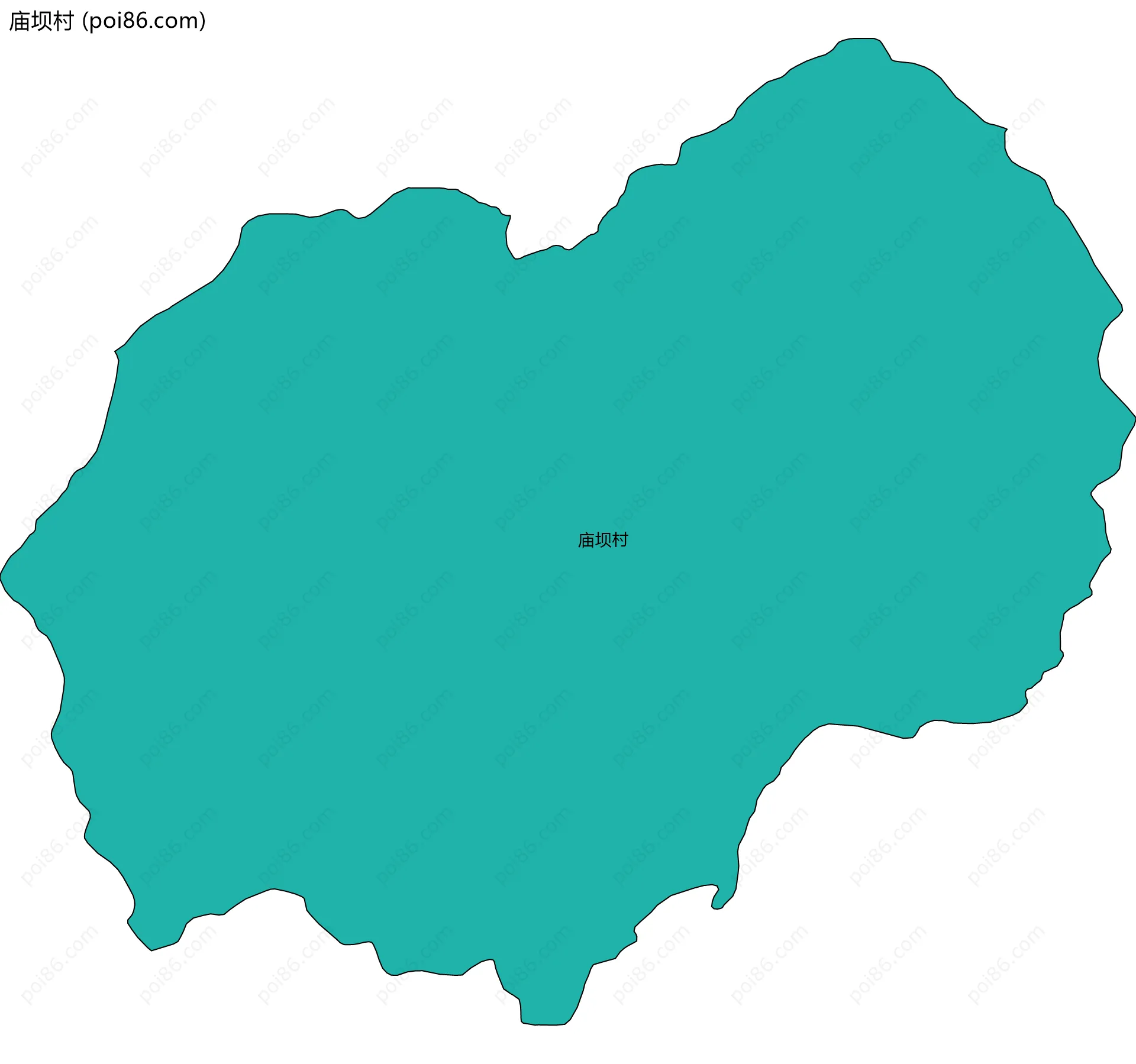 庙坝村边界地图