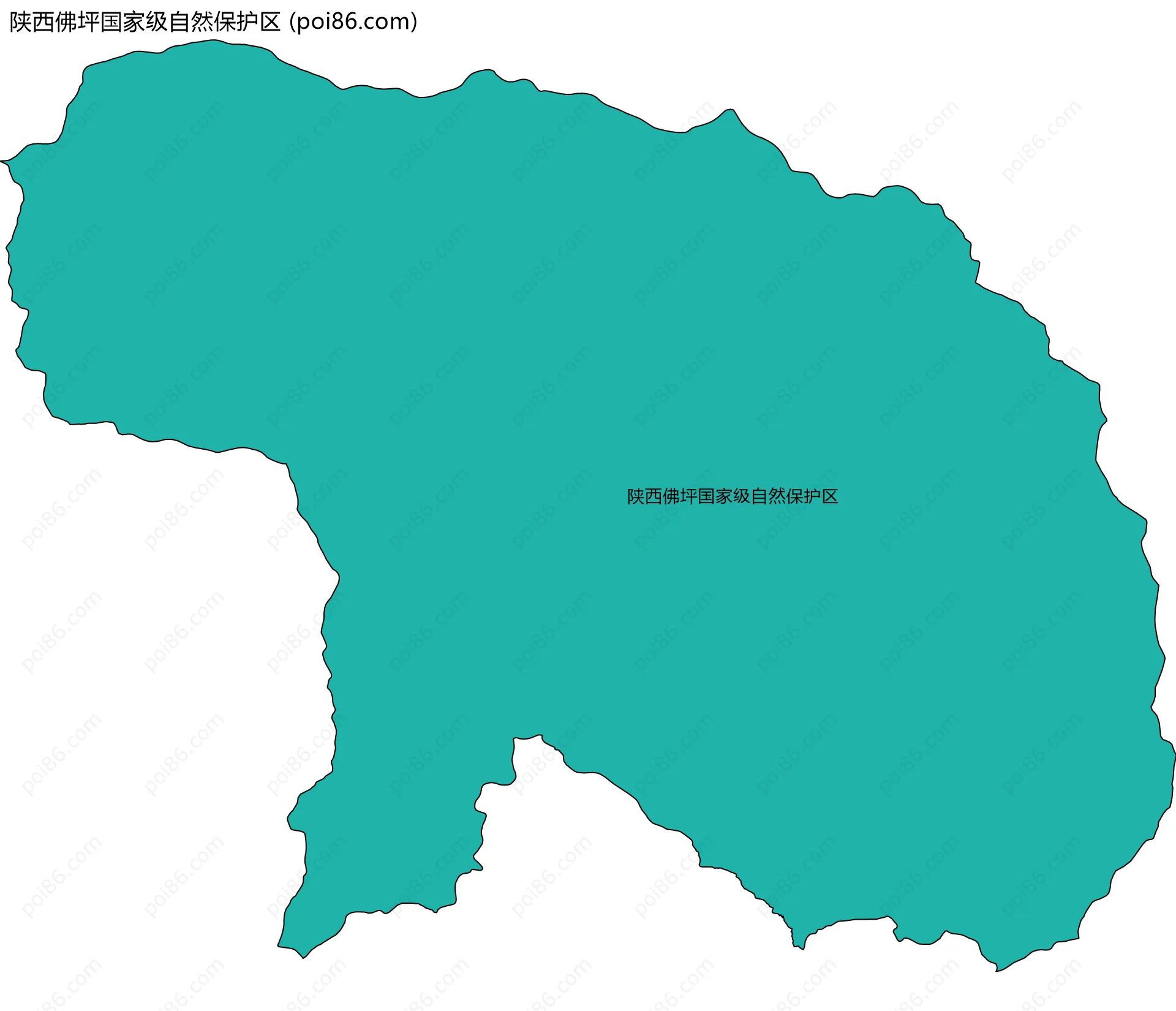 陕西佛坪国家级自然保护区边界地图