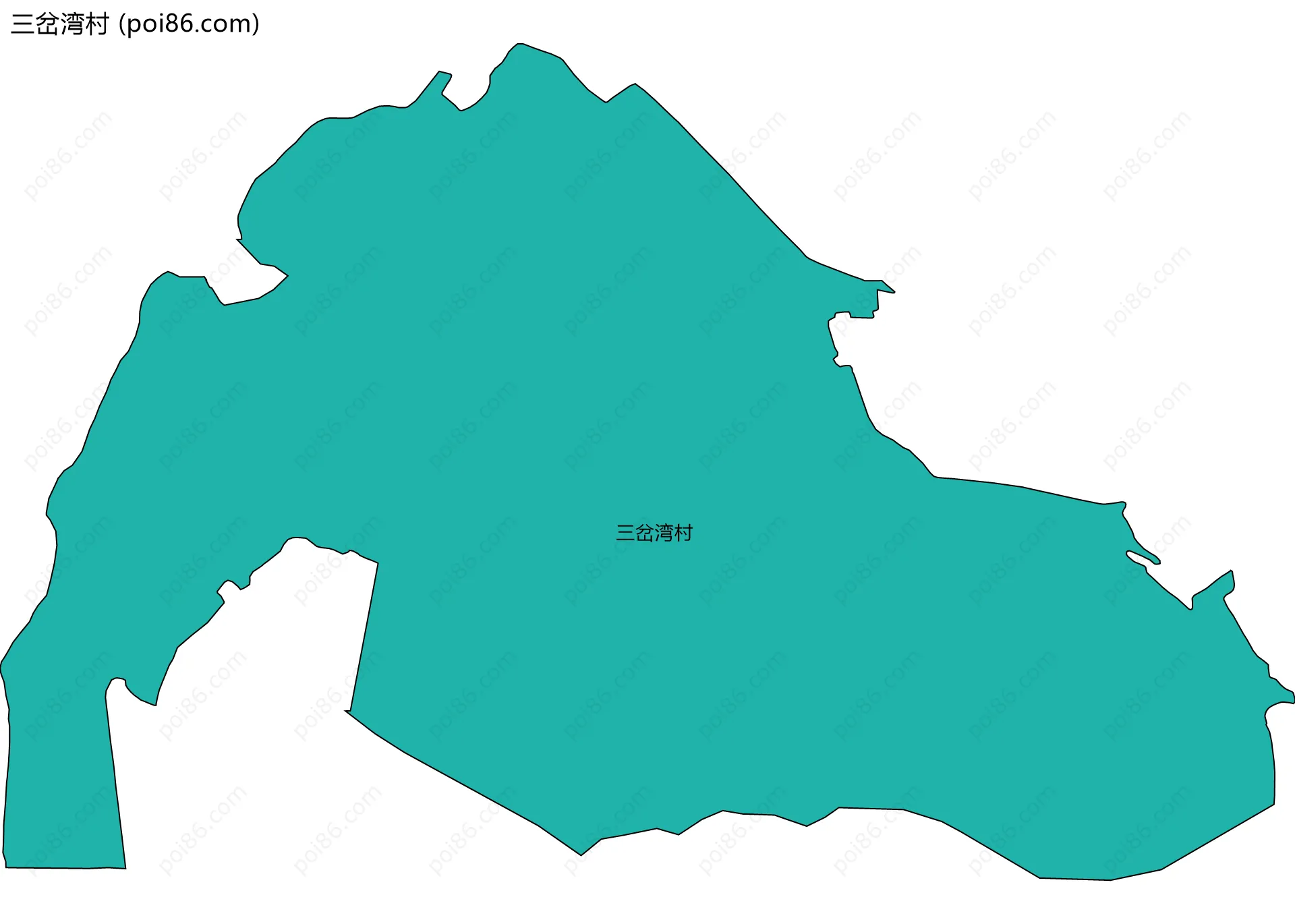 三岔湾村边界地图