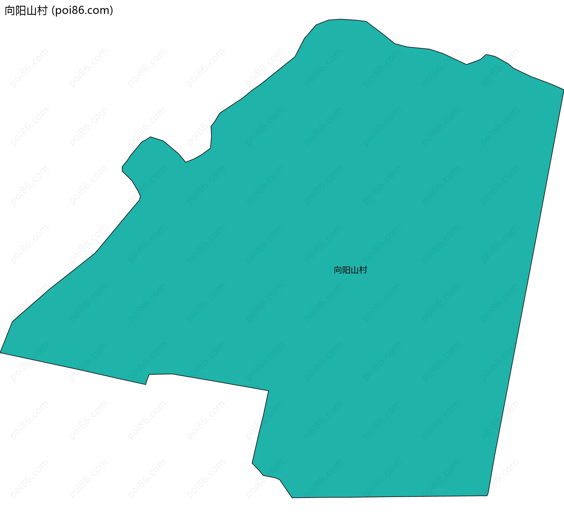 向阳山村边界地图