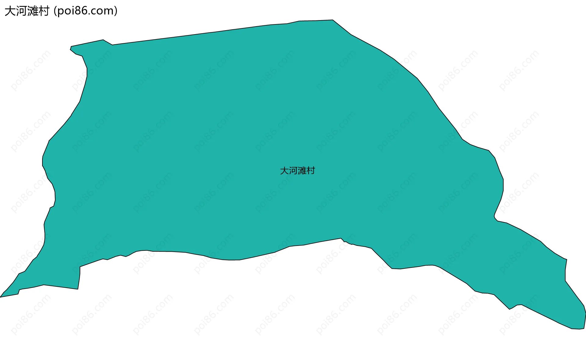 大河滩村边界地图