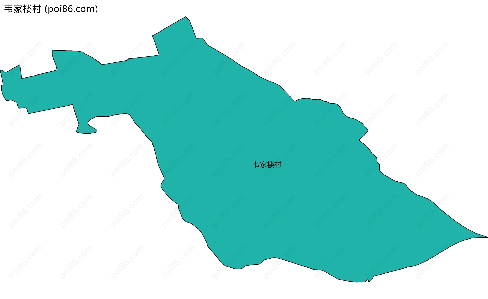 韦家楼村边界地图