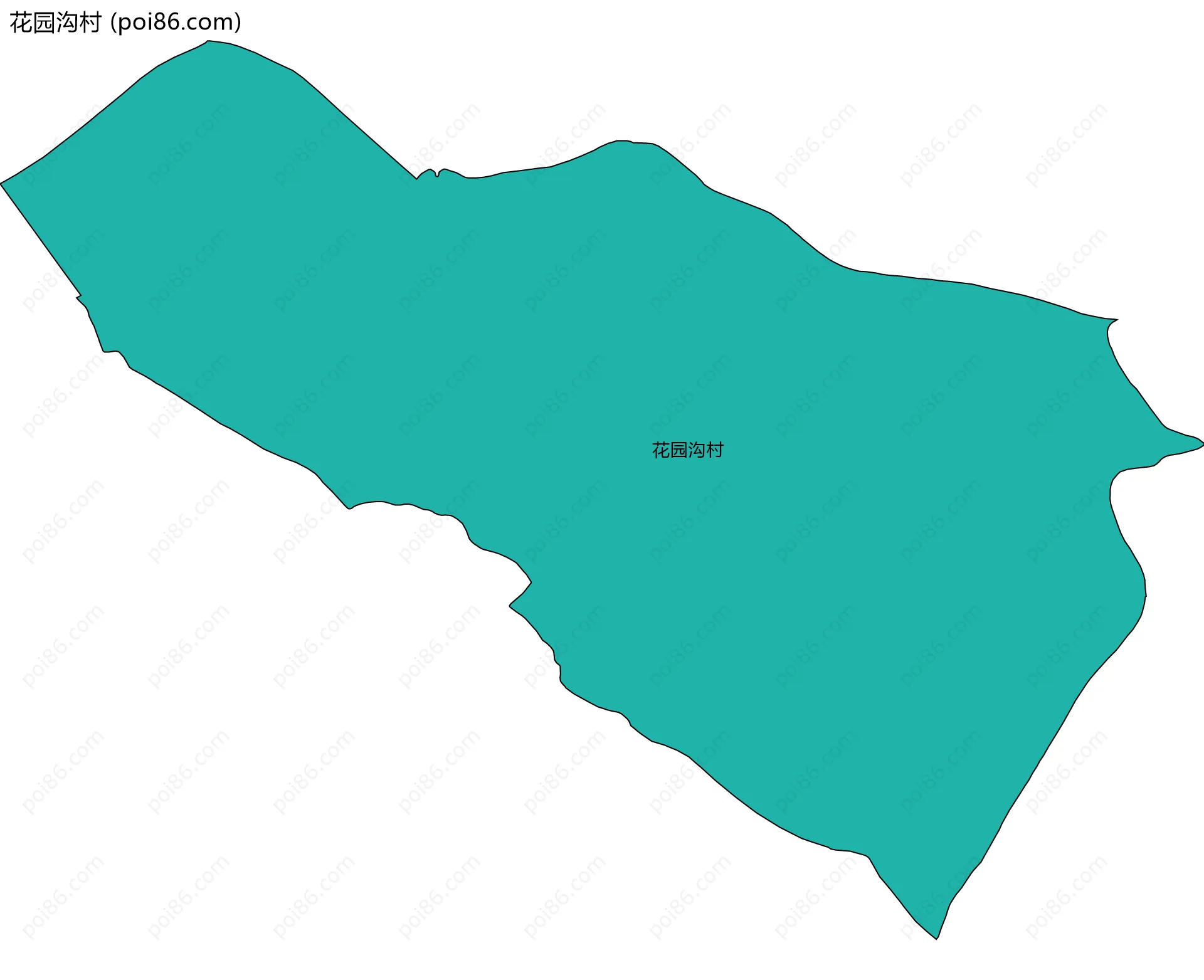花园沟村边界地图