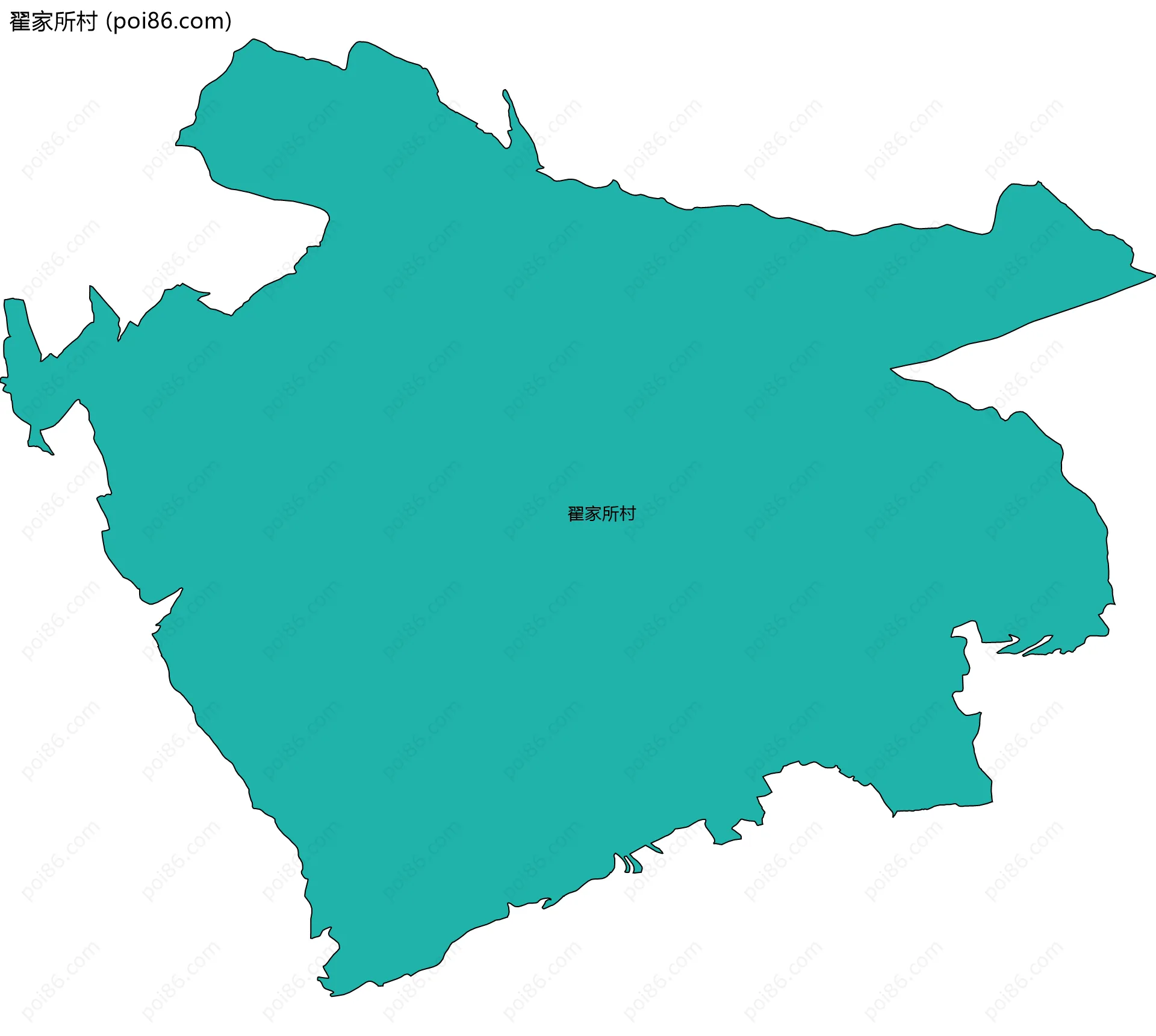 翟家所村边界地图