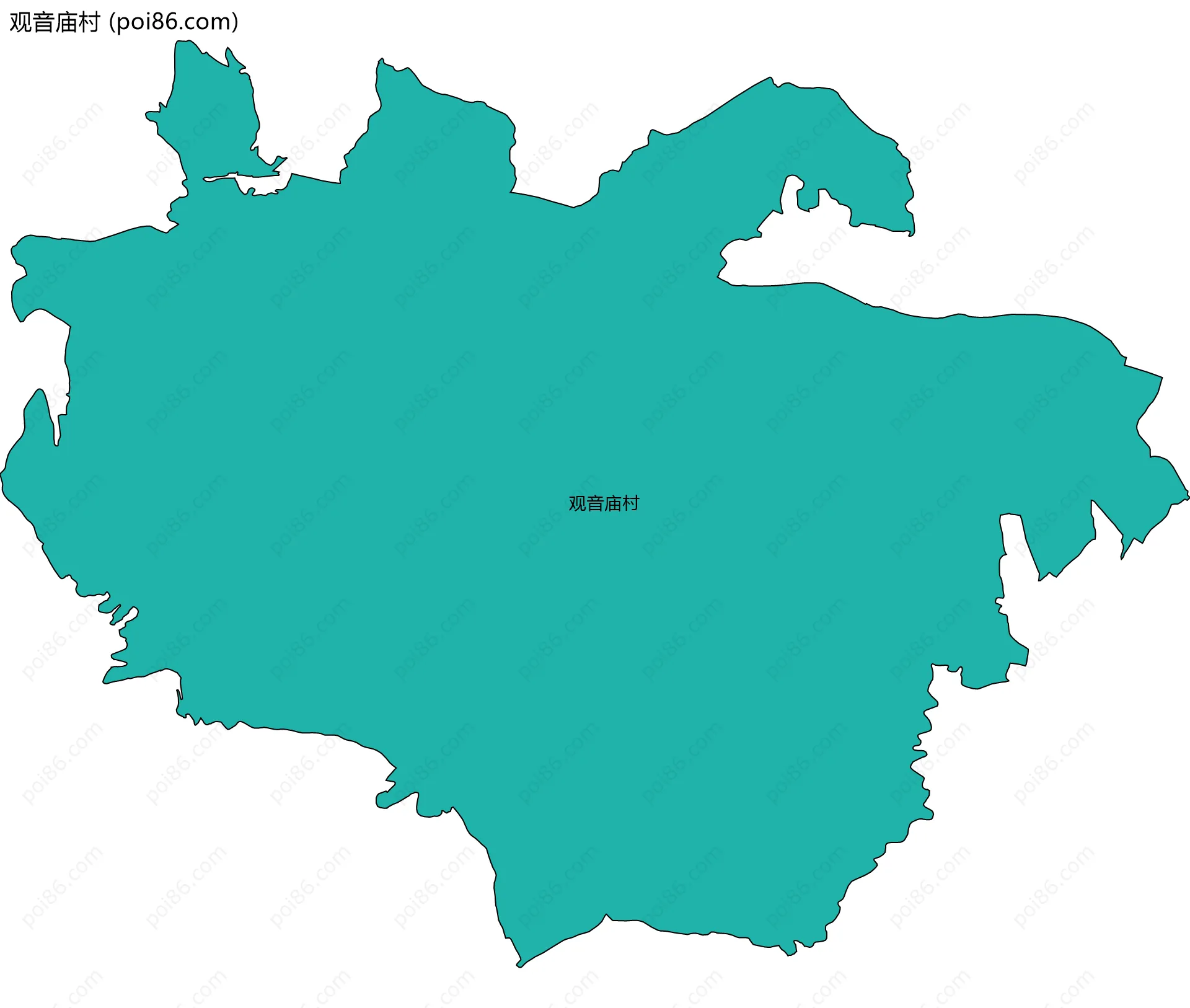 观音庙村边界地图