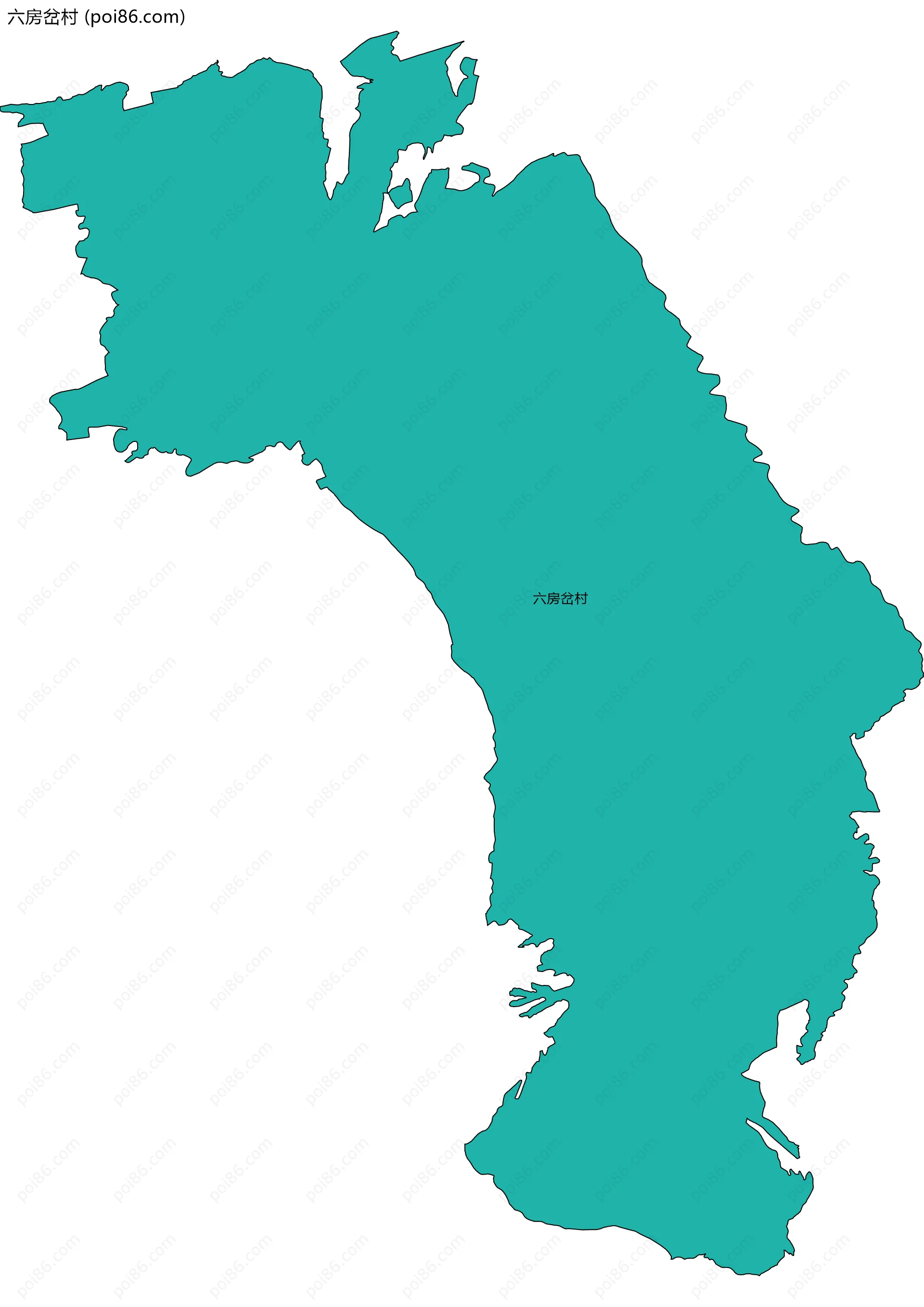 六房岔村边界地图