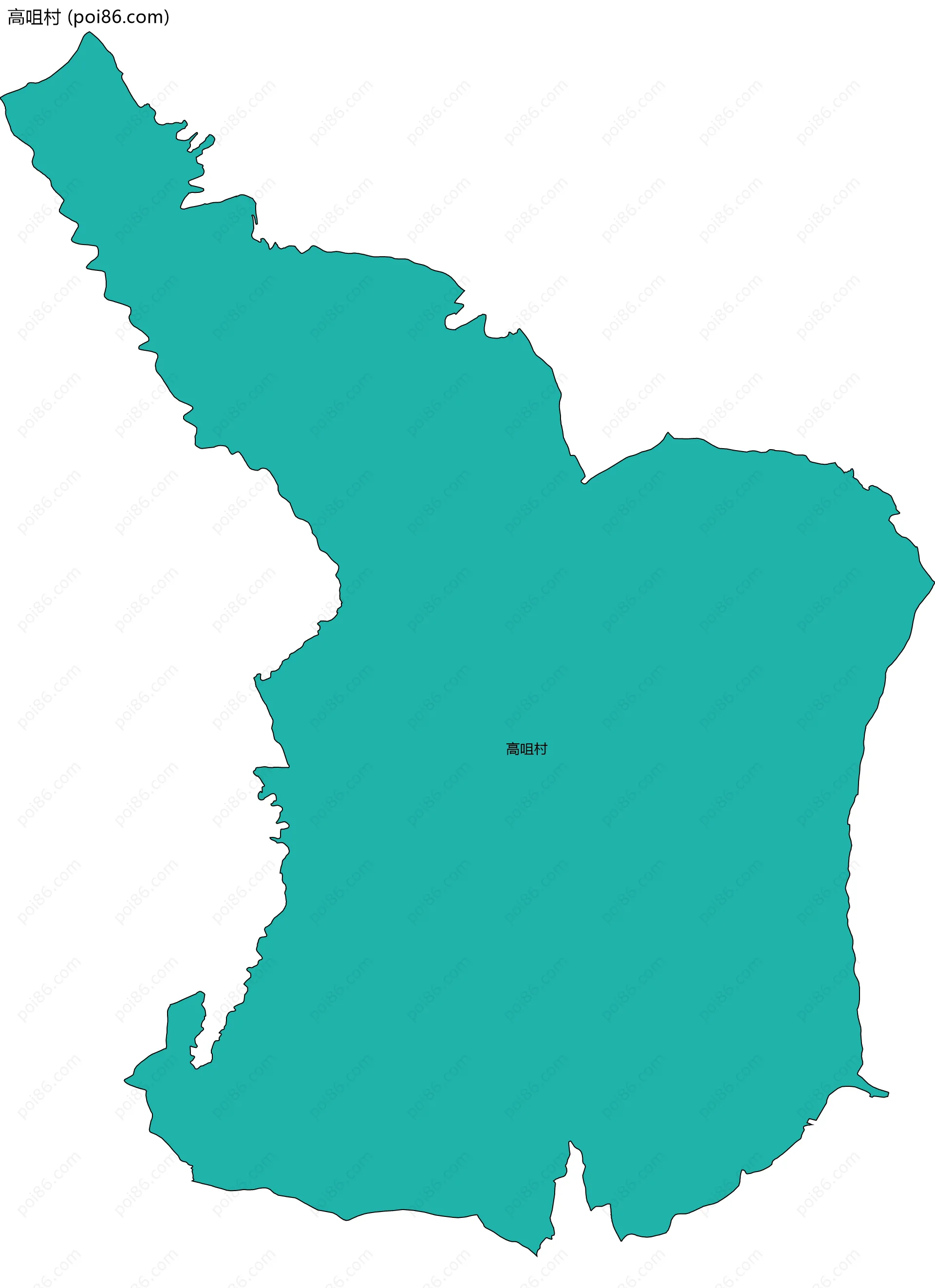 高咀村边界地图