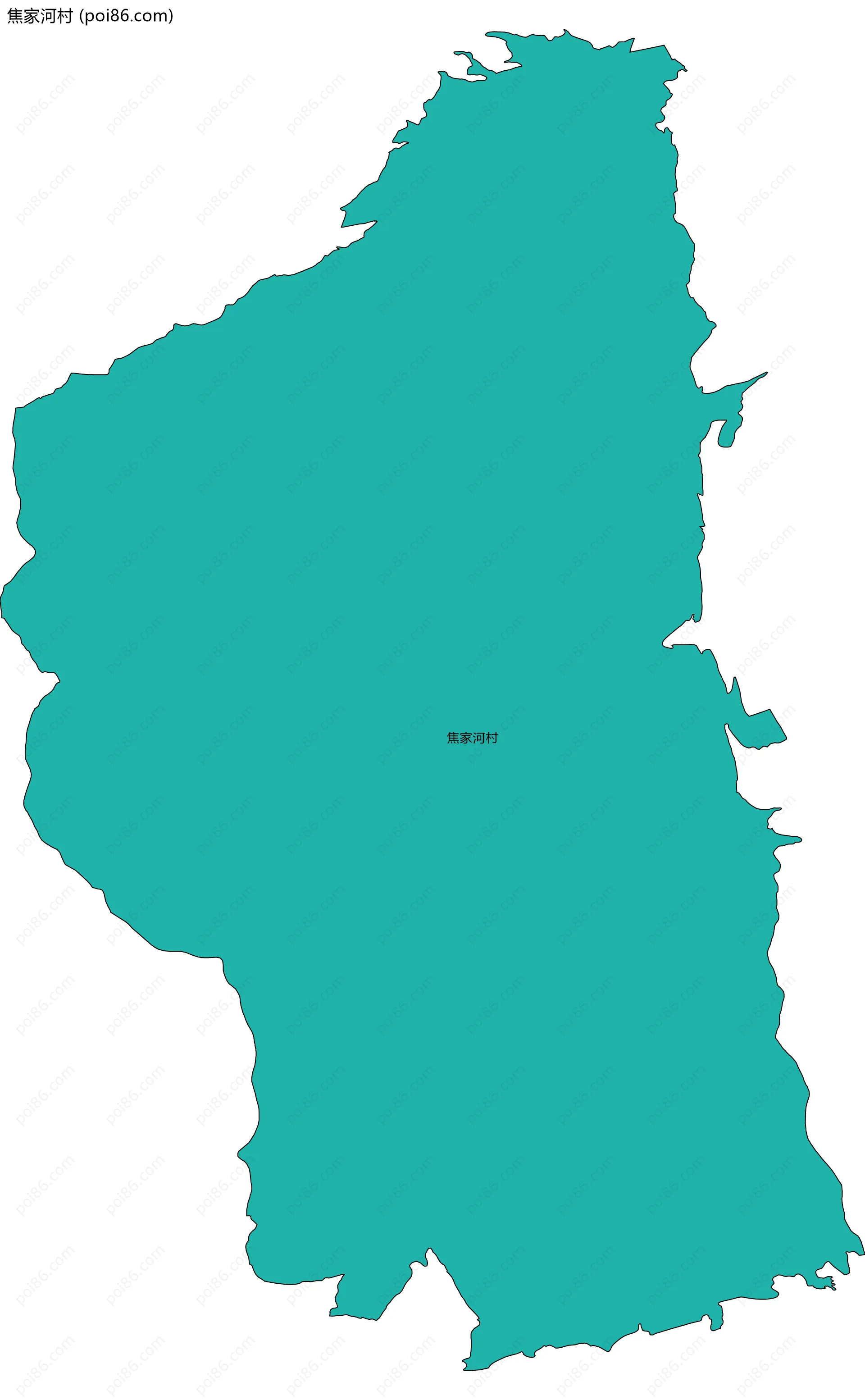 焦家河村边界地图