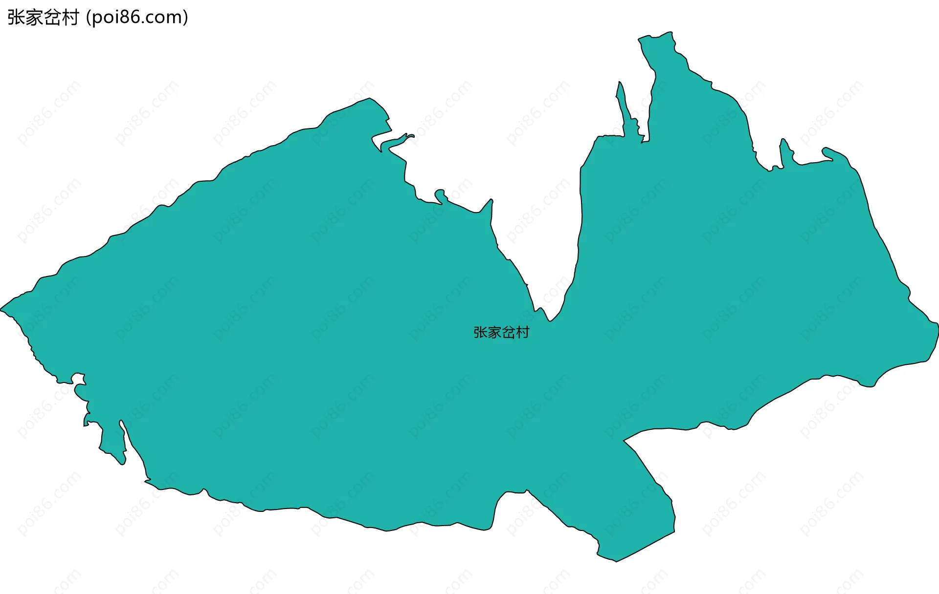 张家岔村边界地图