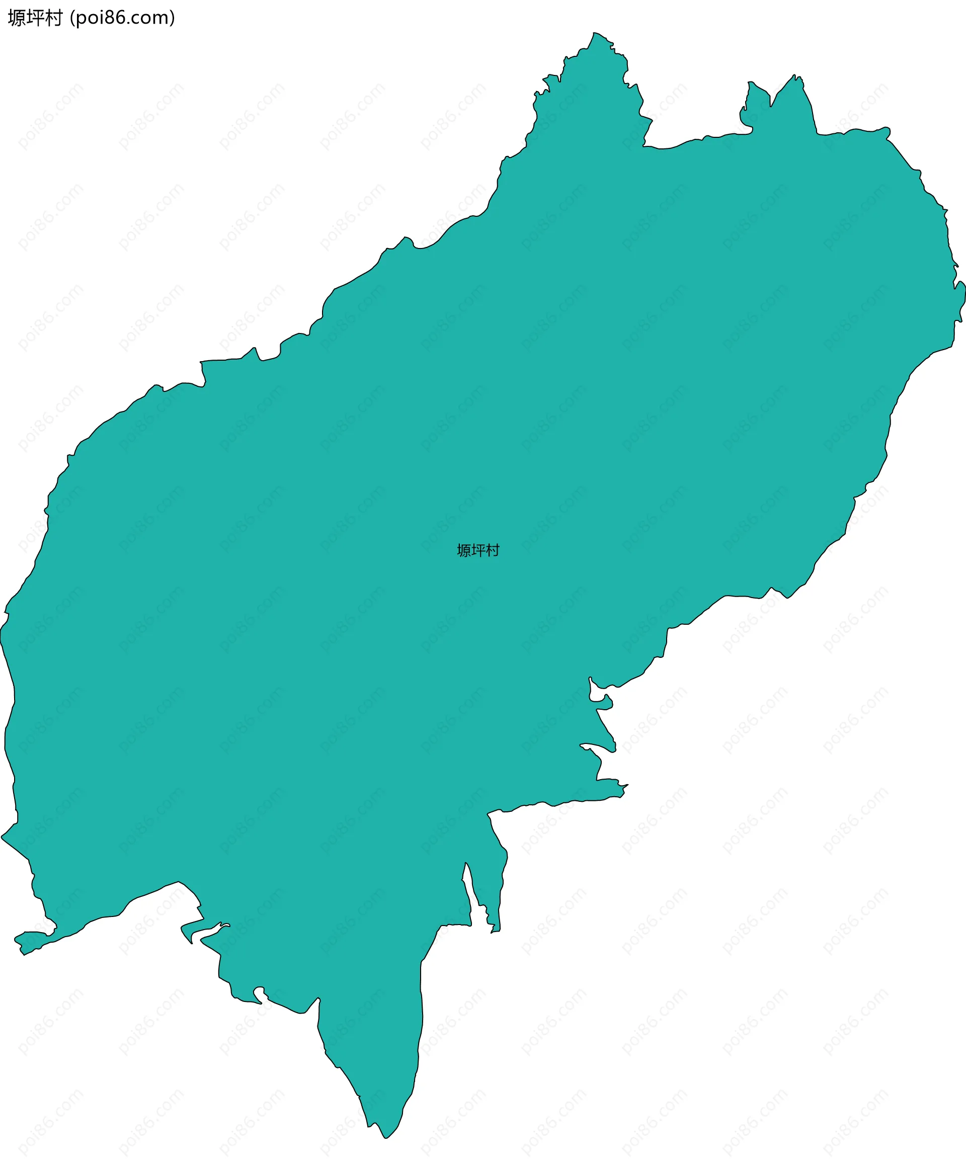 塬坪村边界地图