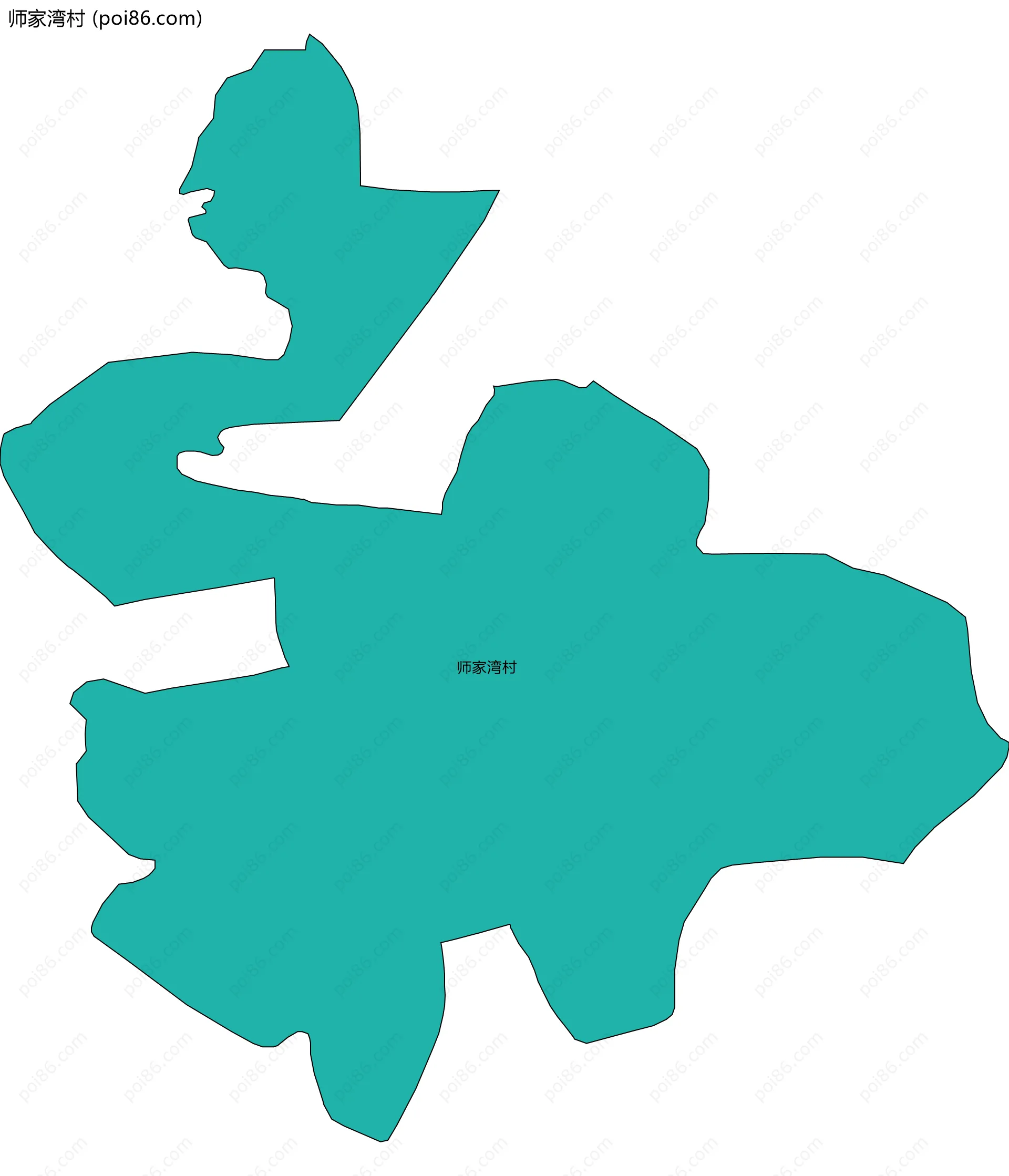 师家湾村边界地图