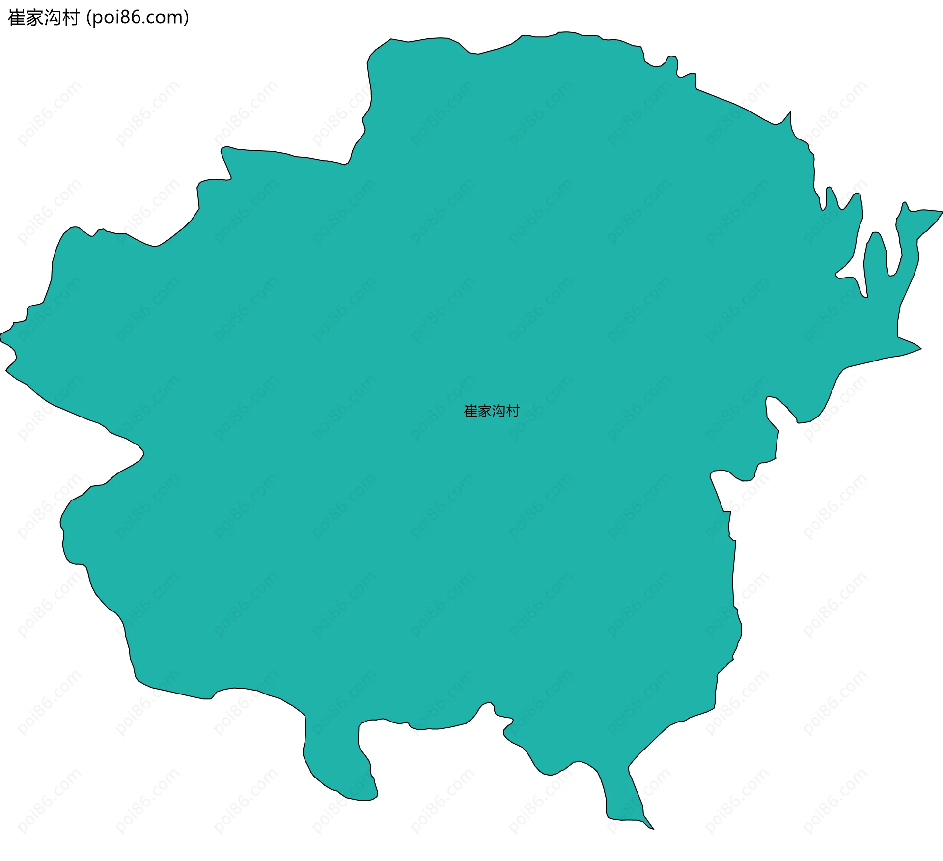 崔家沟村边界地图