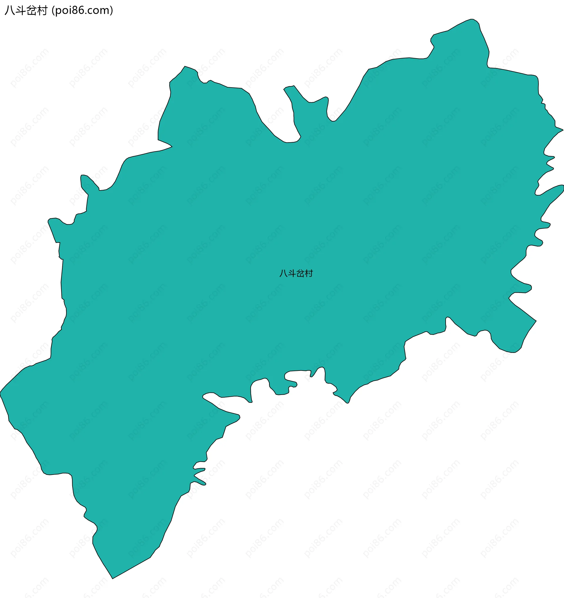 八斗岔村边界地图