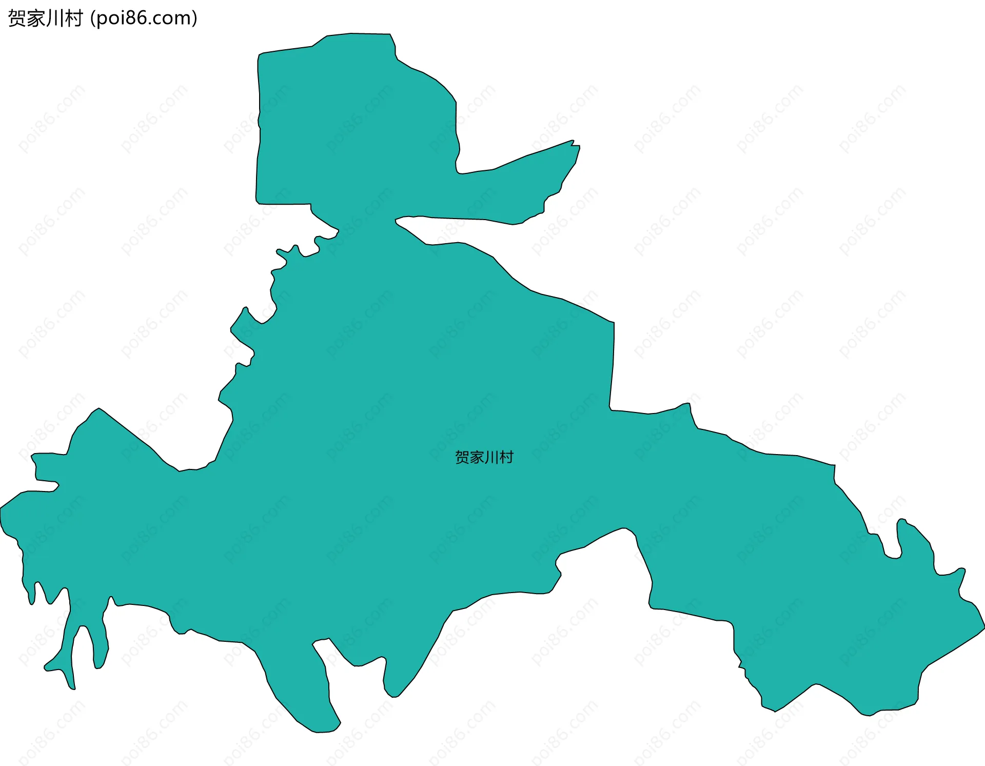 贺家川村边界地图